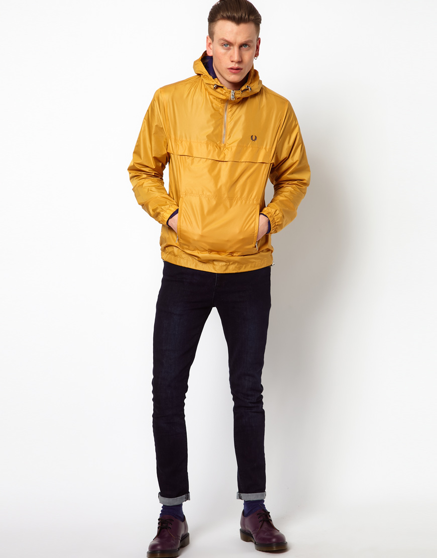 Fred Perry Overhead Cagoule Jacket in Yellow for Men | Lyst