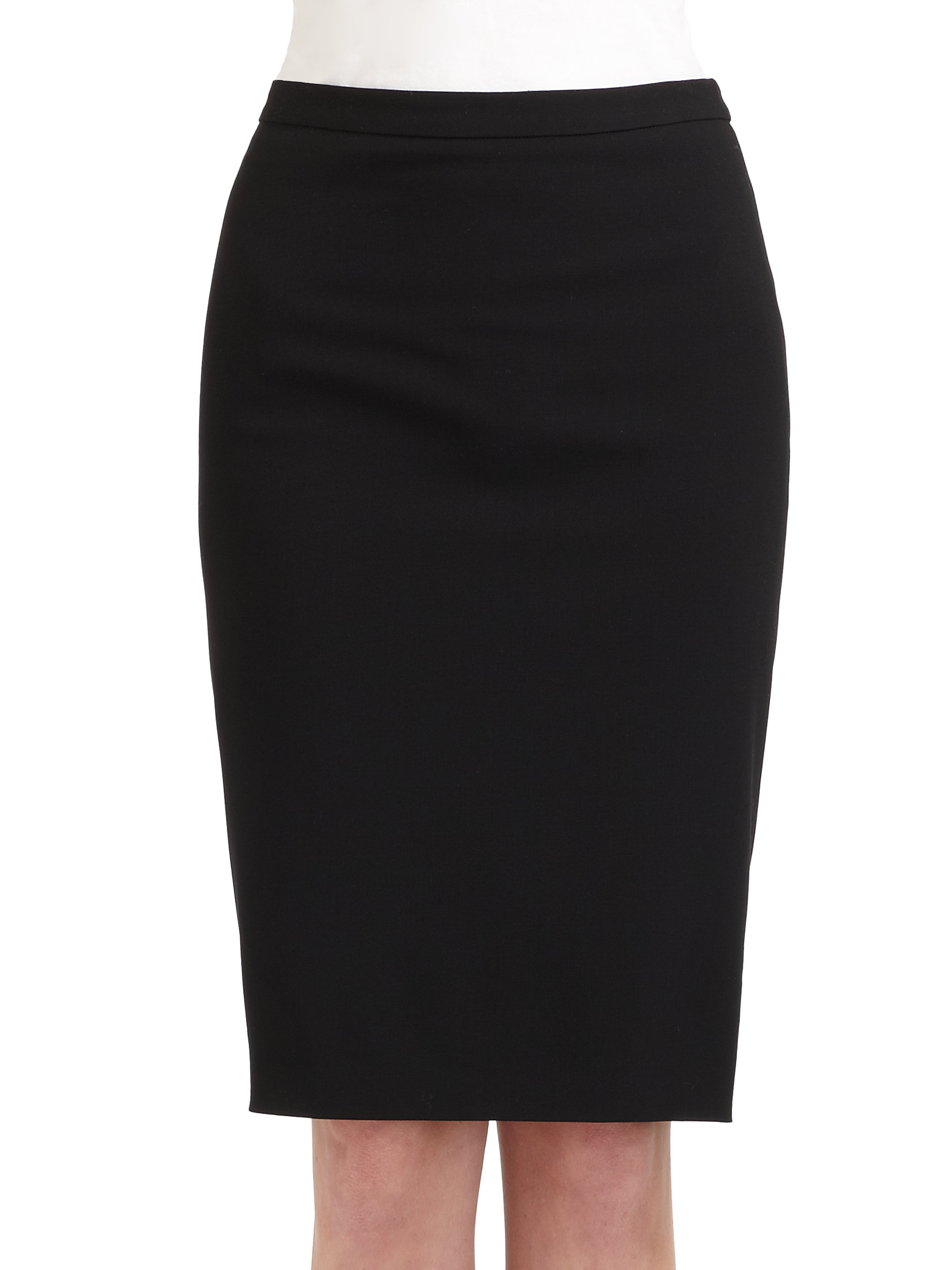 Lyst - Giorgio Armani Pencil Skirt in Black