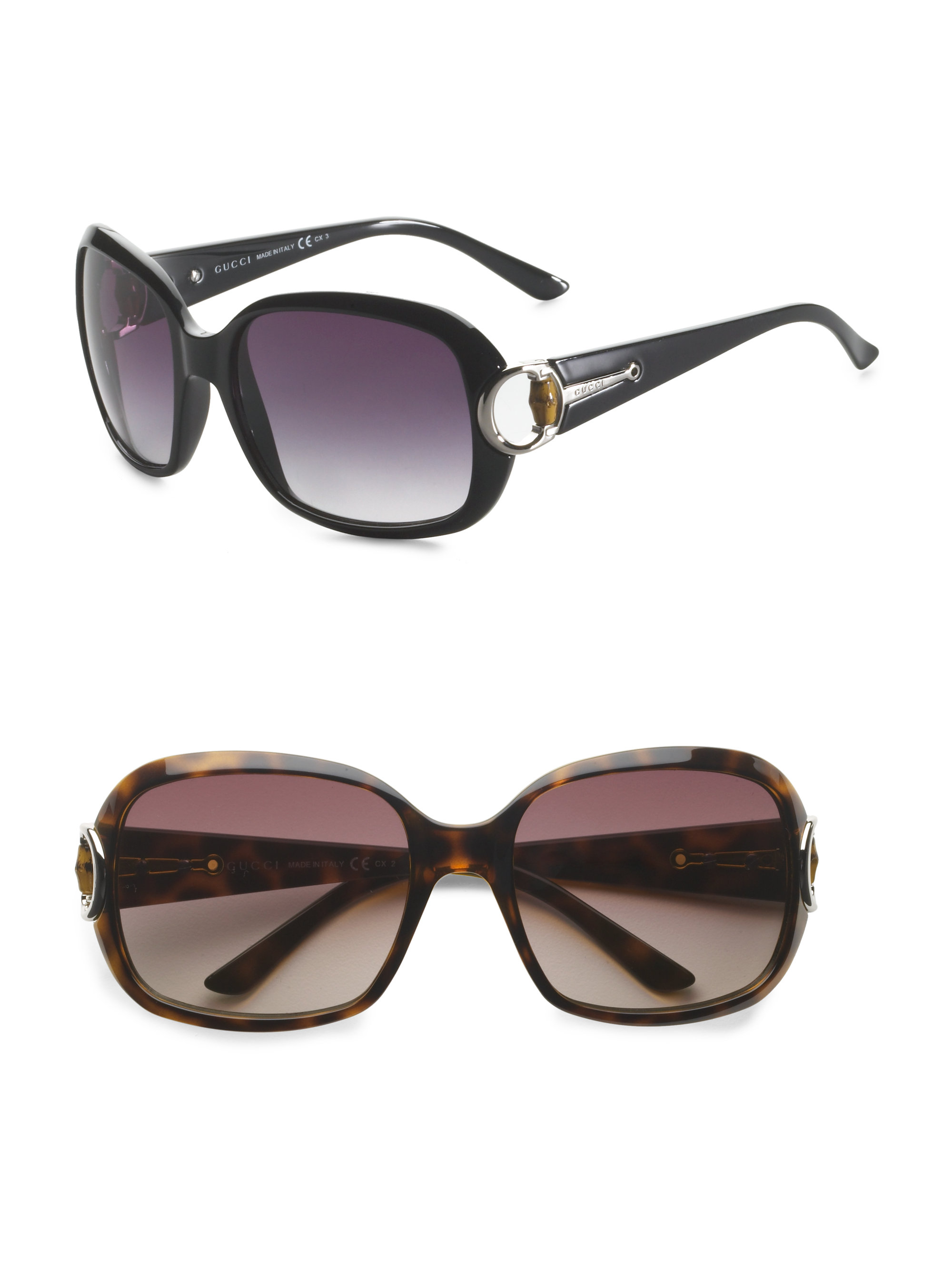 Gucci Horsebit Sunglasses in Brown - Lyst