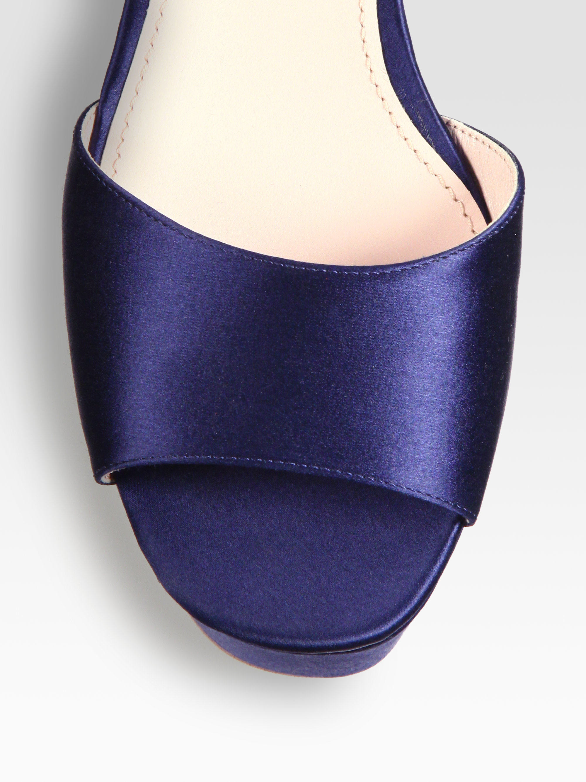 miu miu satin platform sandals