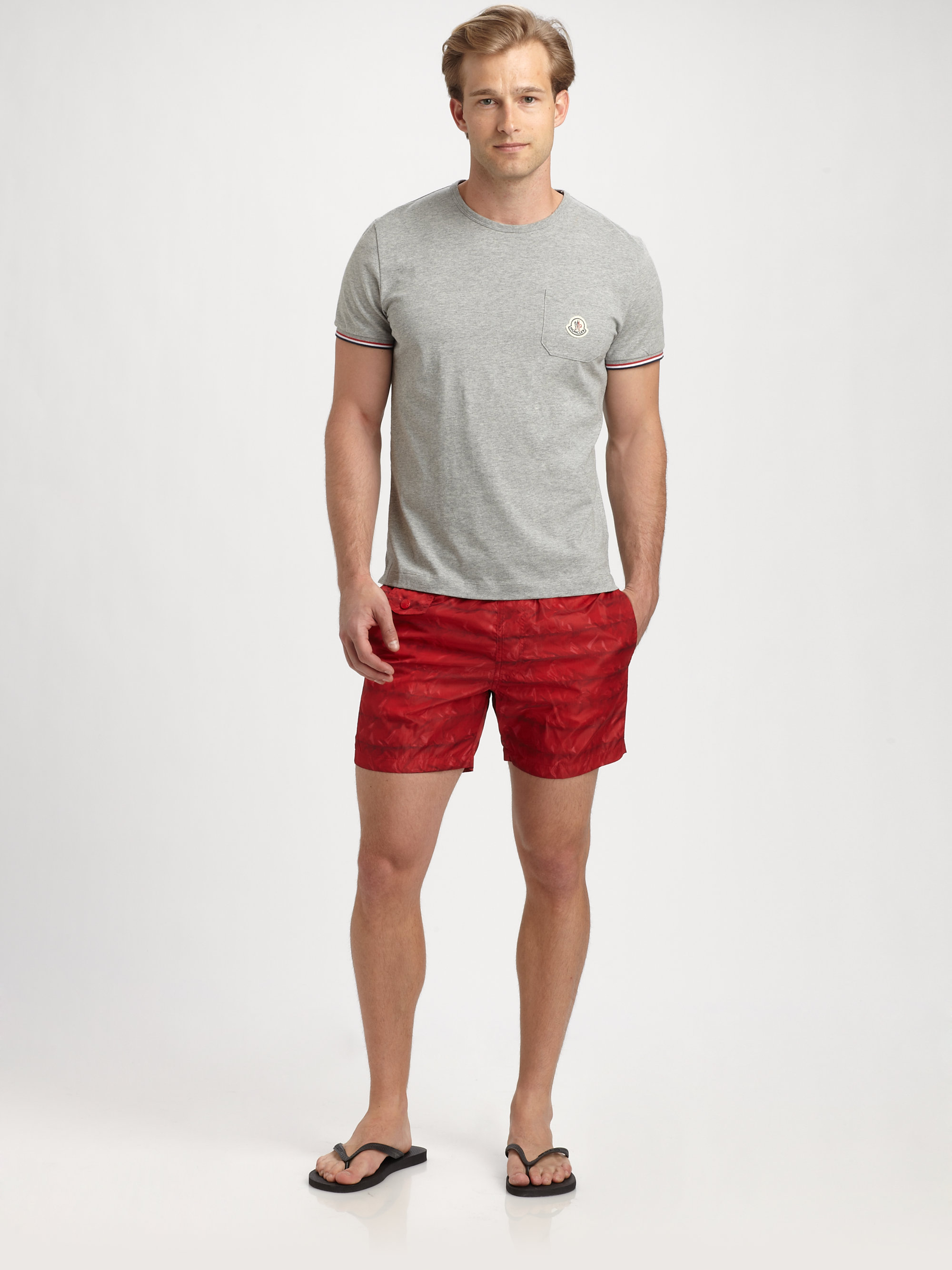 moncler red swim shorts moncler red swim shorts