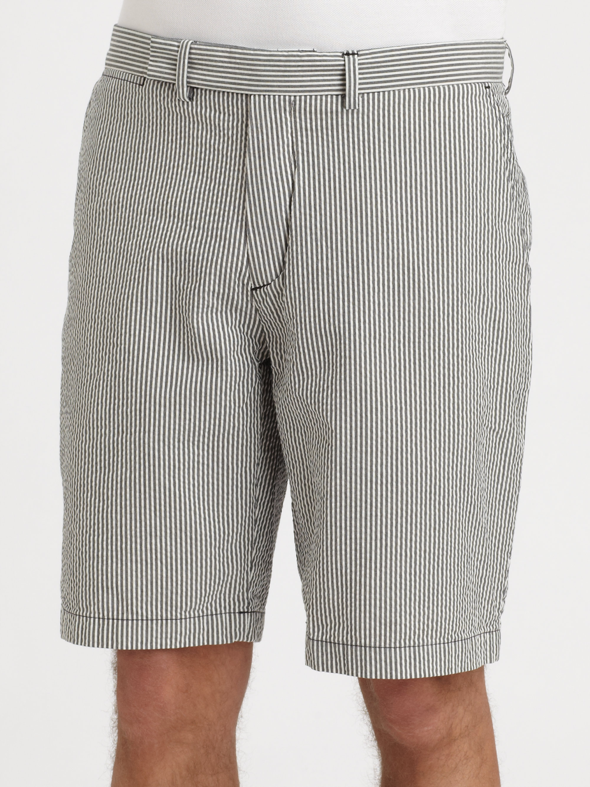 Polo Ralph Lauren Bradbury Seersucker Shorts in Grey (Gray) for Men Lyst