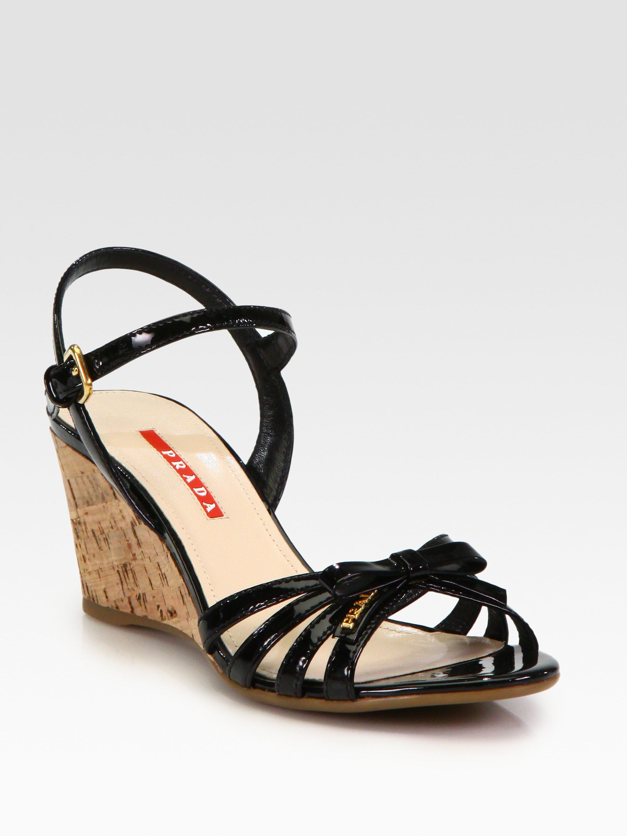 black cork wedge sandals