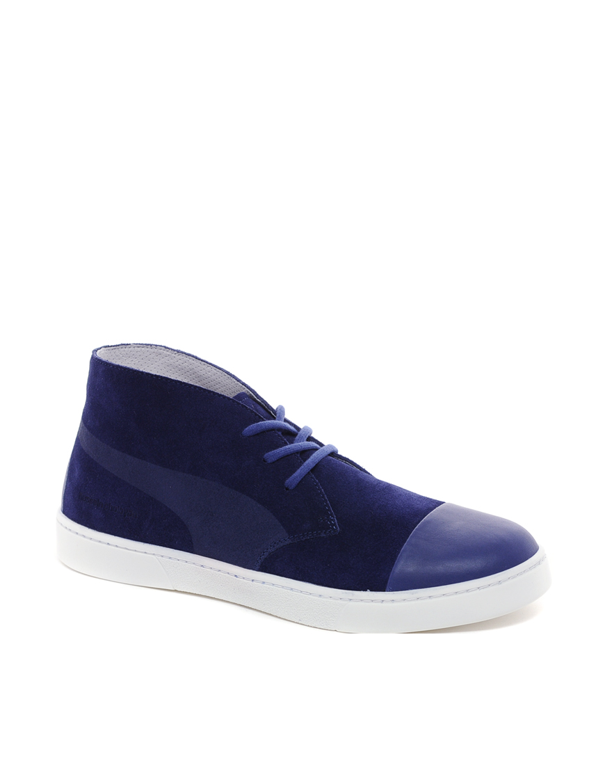 puma blue trainers