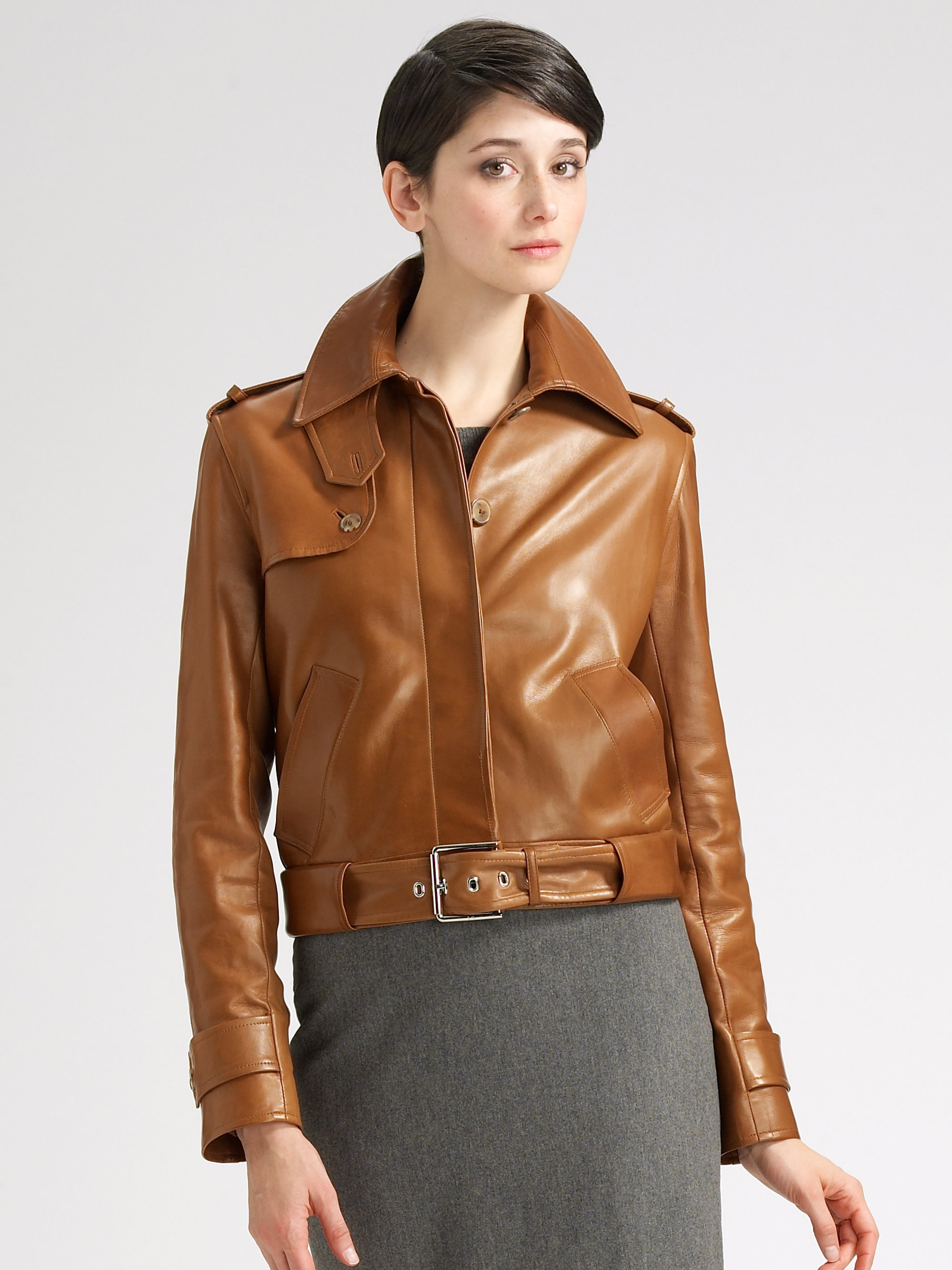 Ralph Lauren Black Label Brown Bryson Leather Jacket