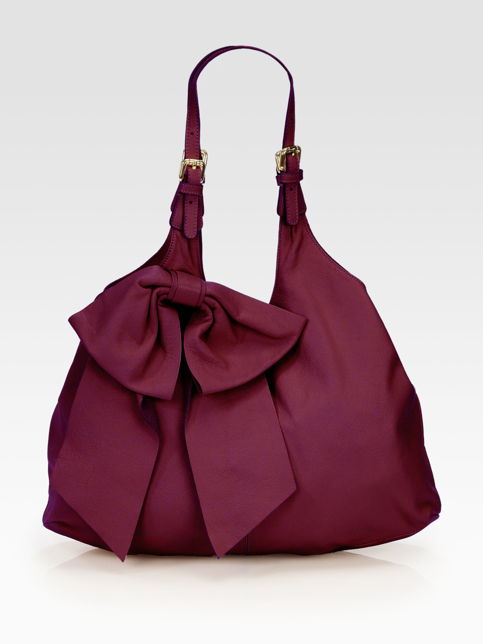 Red valentino Bow Hobo Bag in Purple Lyst