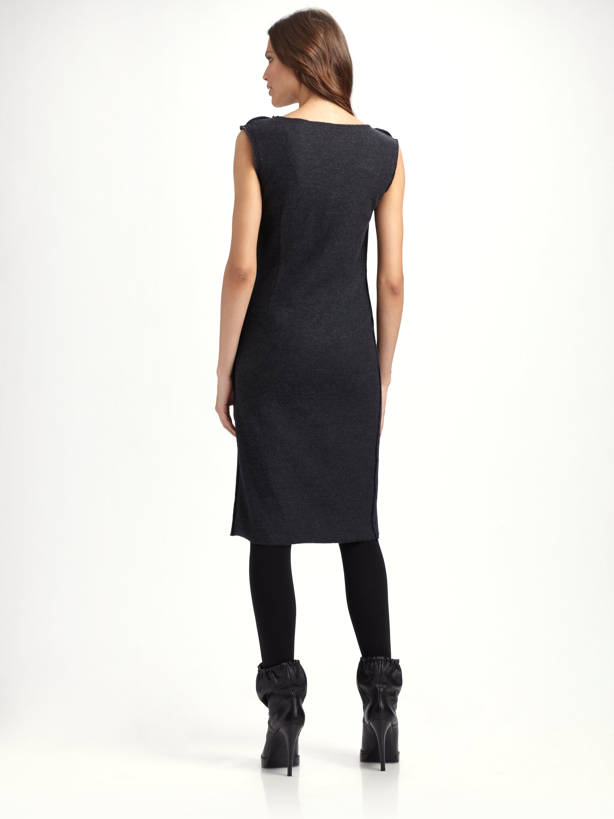 tory burch black ruffle dress