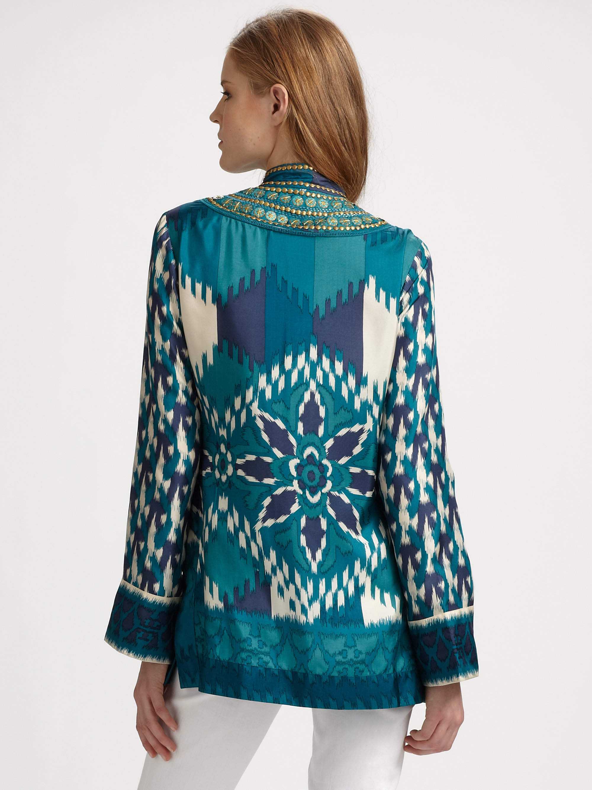 tory burch silk tunic