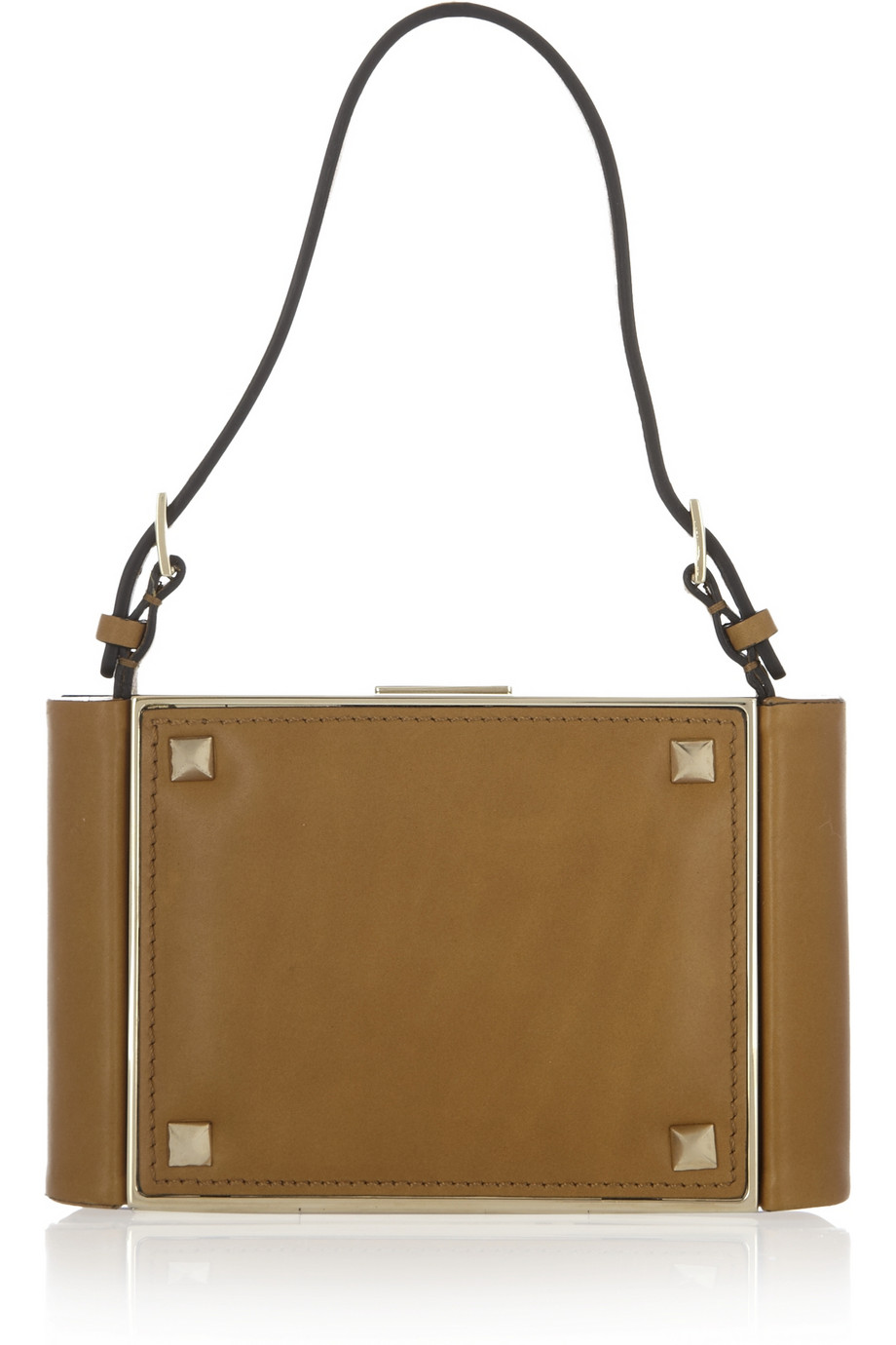 Valentino Leather Shoulder Bag in Tan (Brown) - Lyst