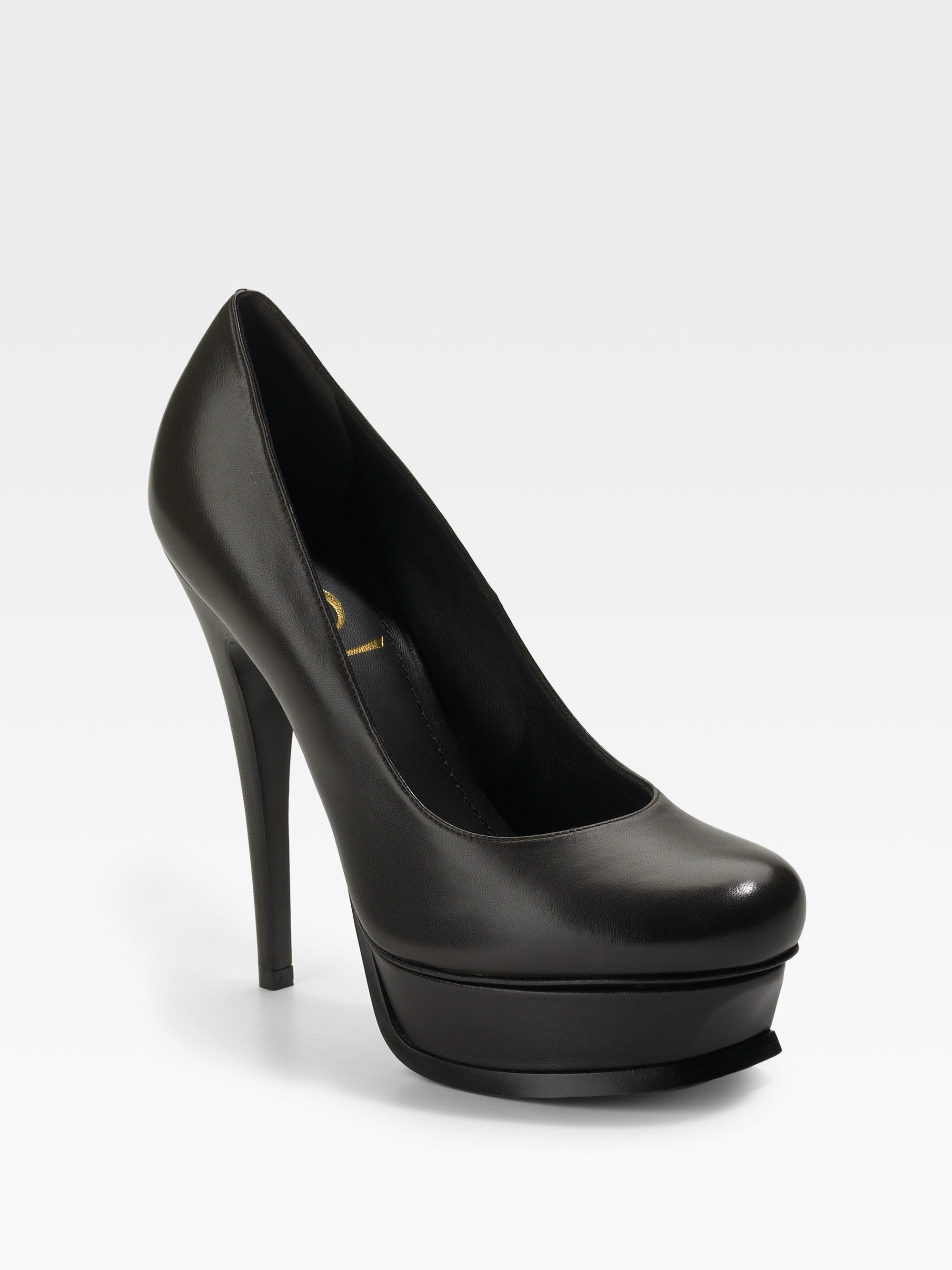 Saint Laurent Ysl Tribute 105 Pumps in Black | Lyst