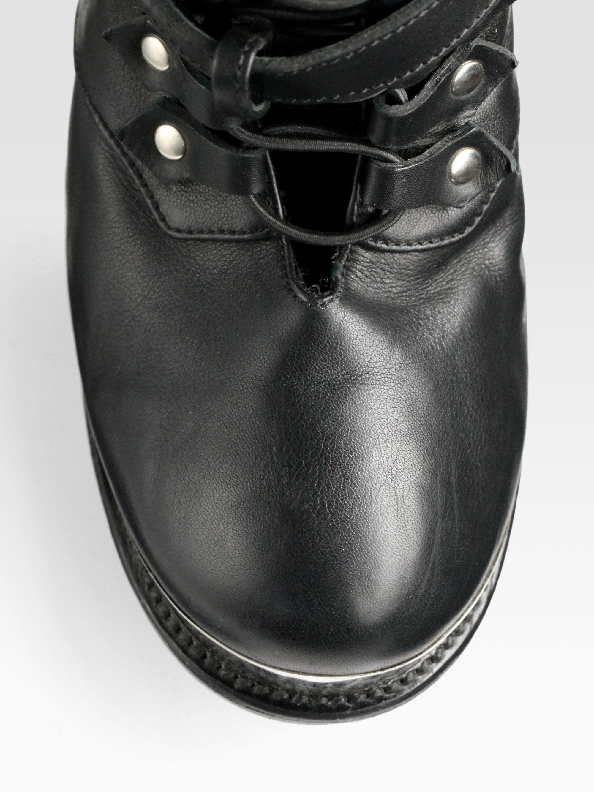 alexander mcqueen lace up boot