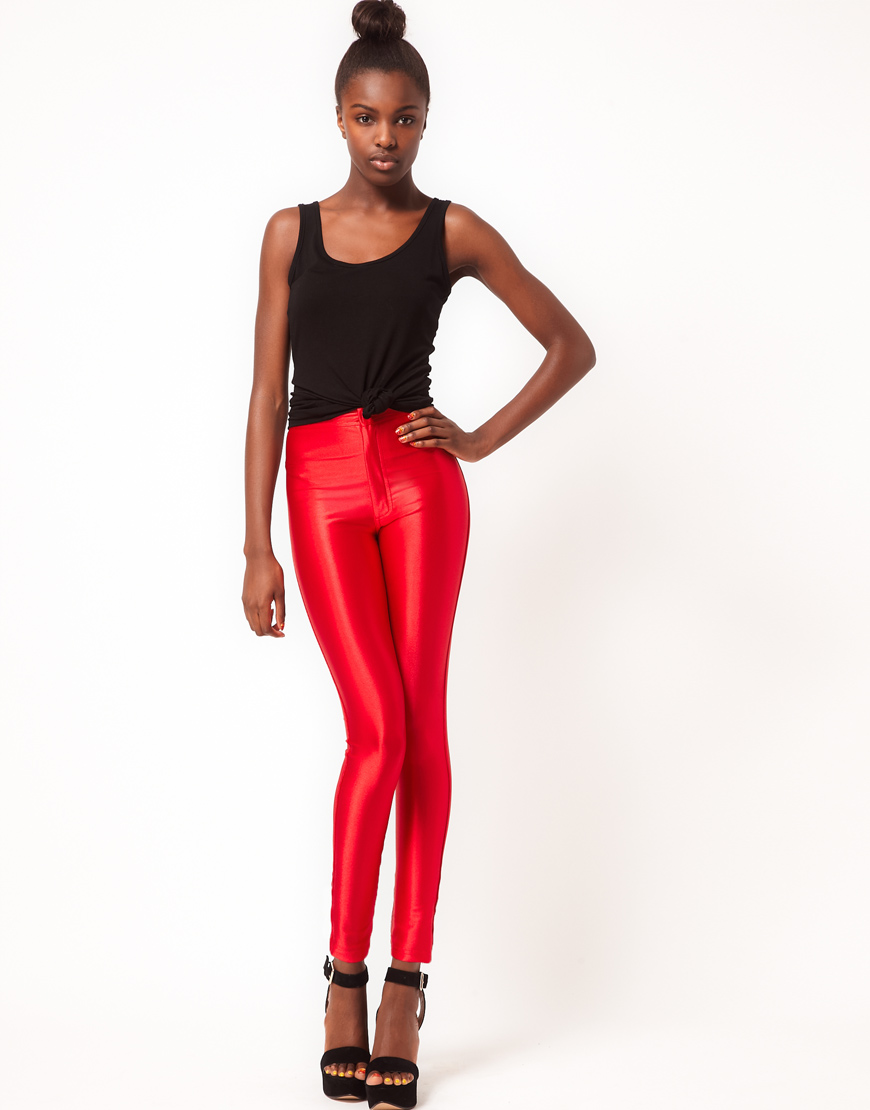 american apparel shiny pants