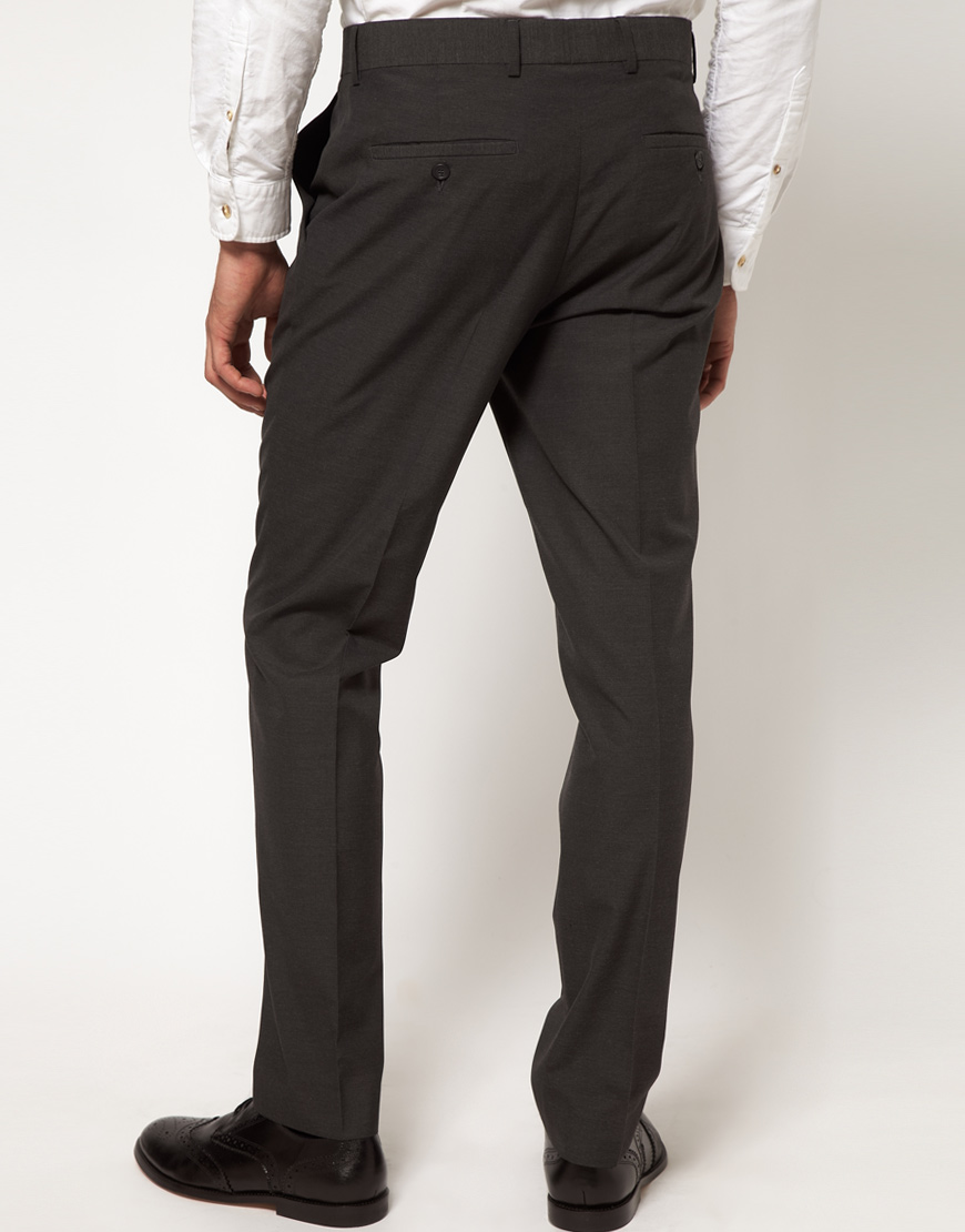ASOS Slim Fit Suit Trousers In Charcoal in Black for Men ...