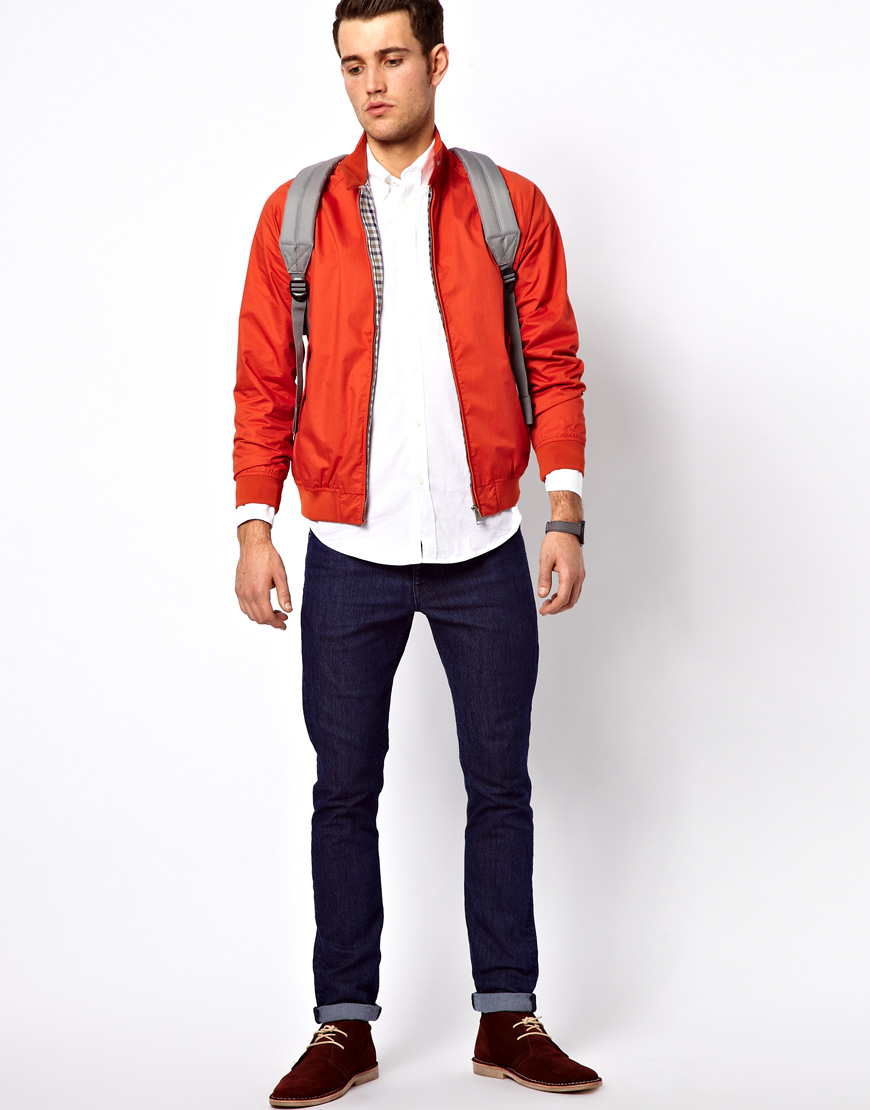 orange harrington jacket