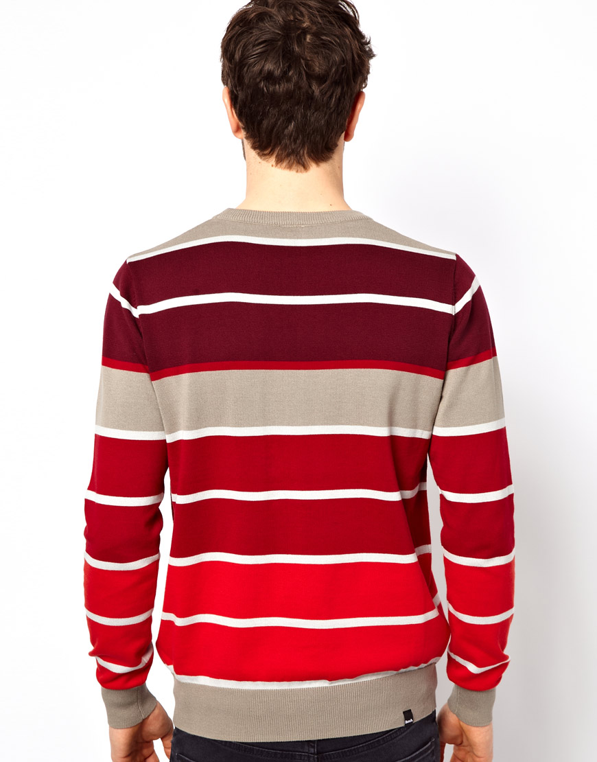 Lyst Bench Striped Jumper in Red for Men