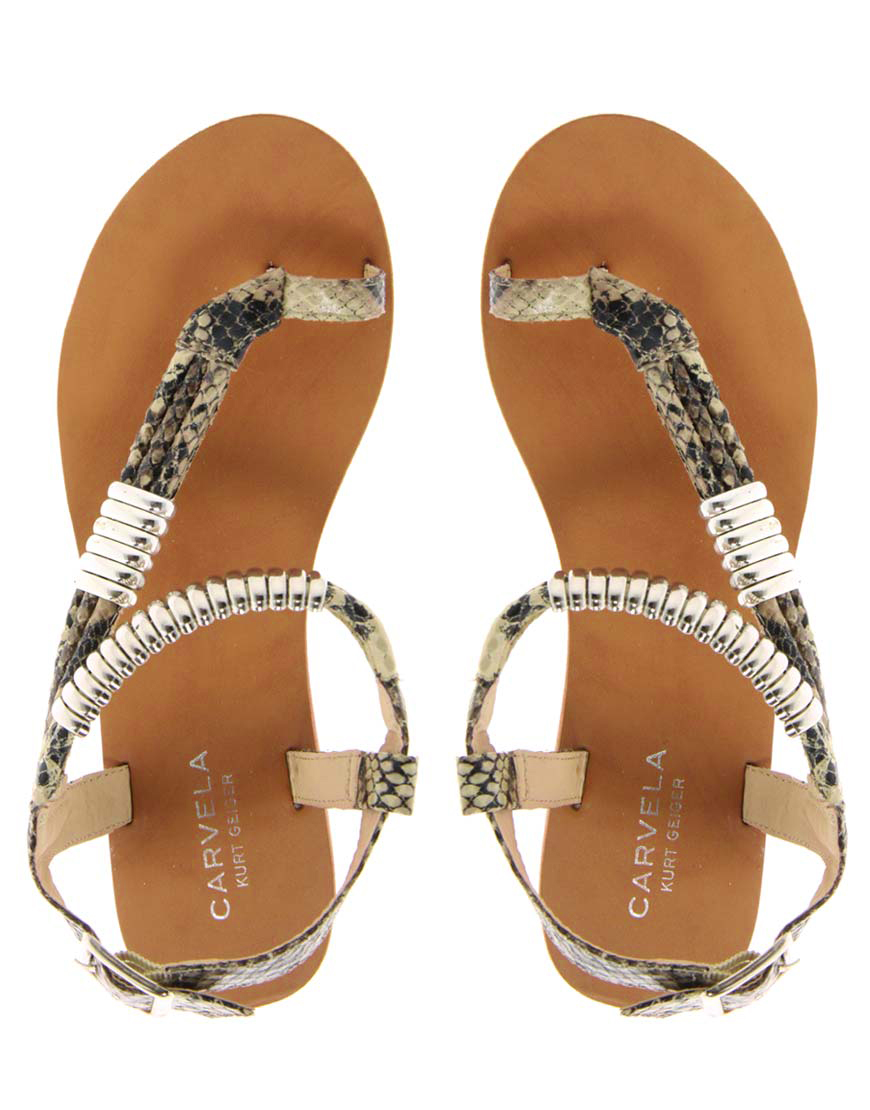 carvela snakeskin sandals