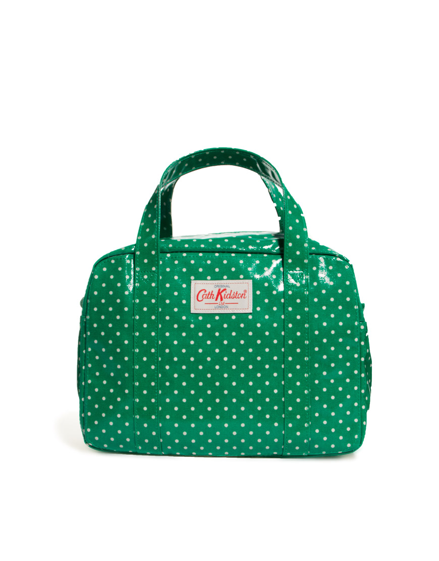 Lyst Cath Kidston Small Zip Top Mini Dot Bag in Green