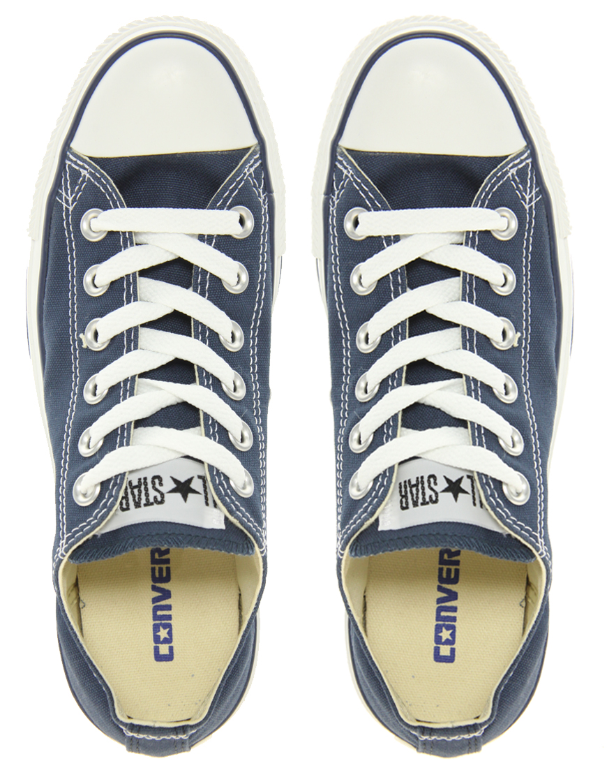 Converse All Star Ox Trainers in Blue | Lyst