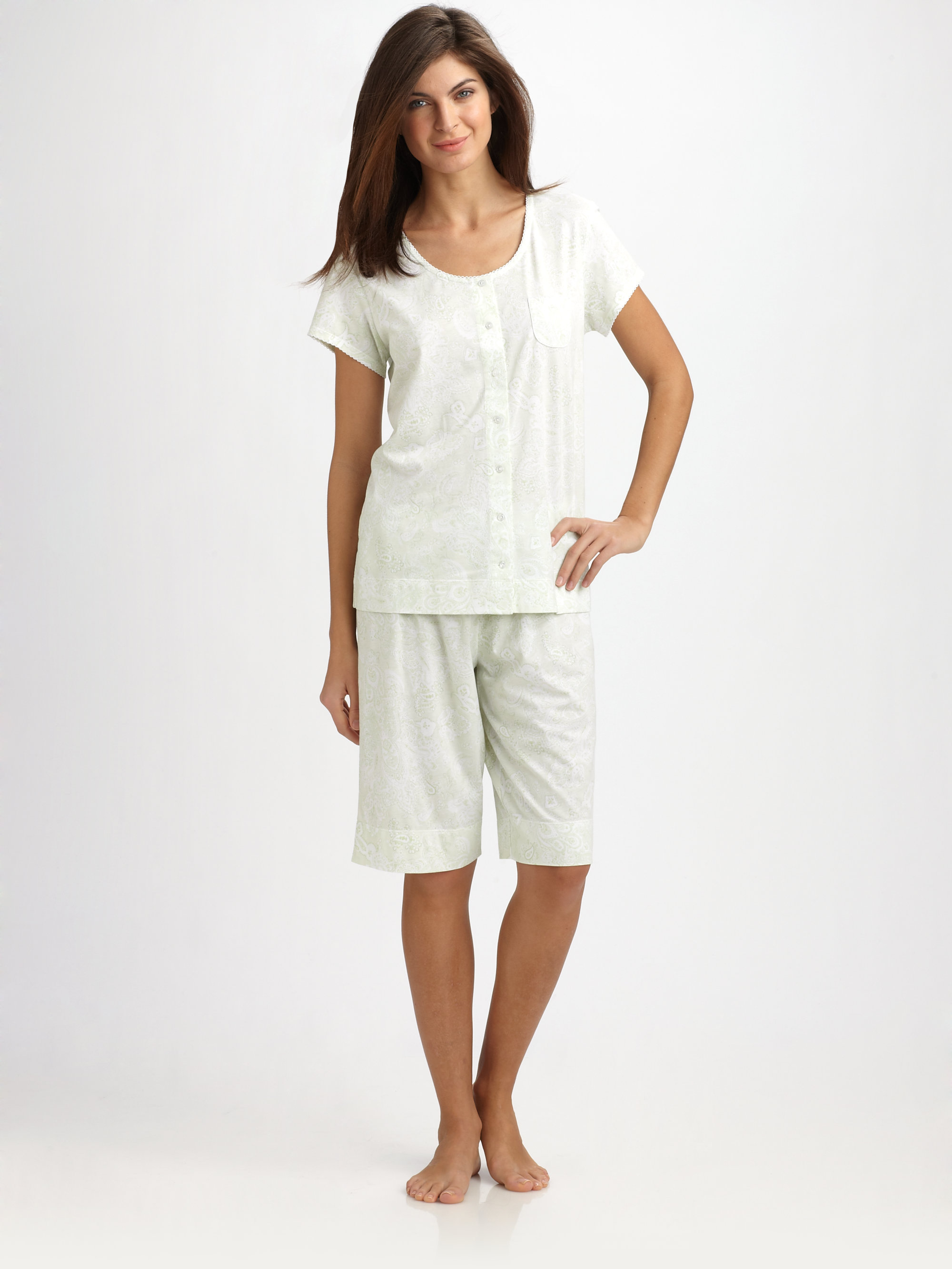 Lyst Cottonista Bermuda Pajama Set in Natural