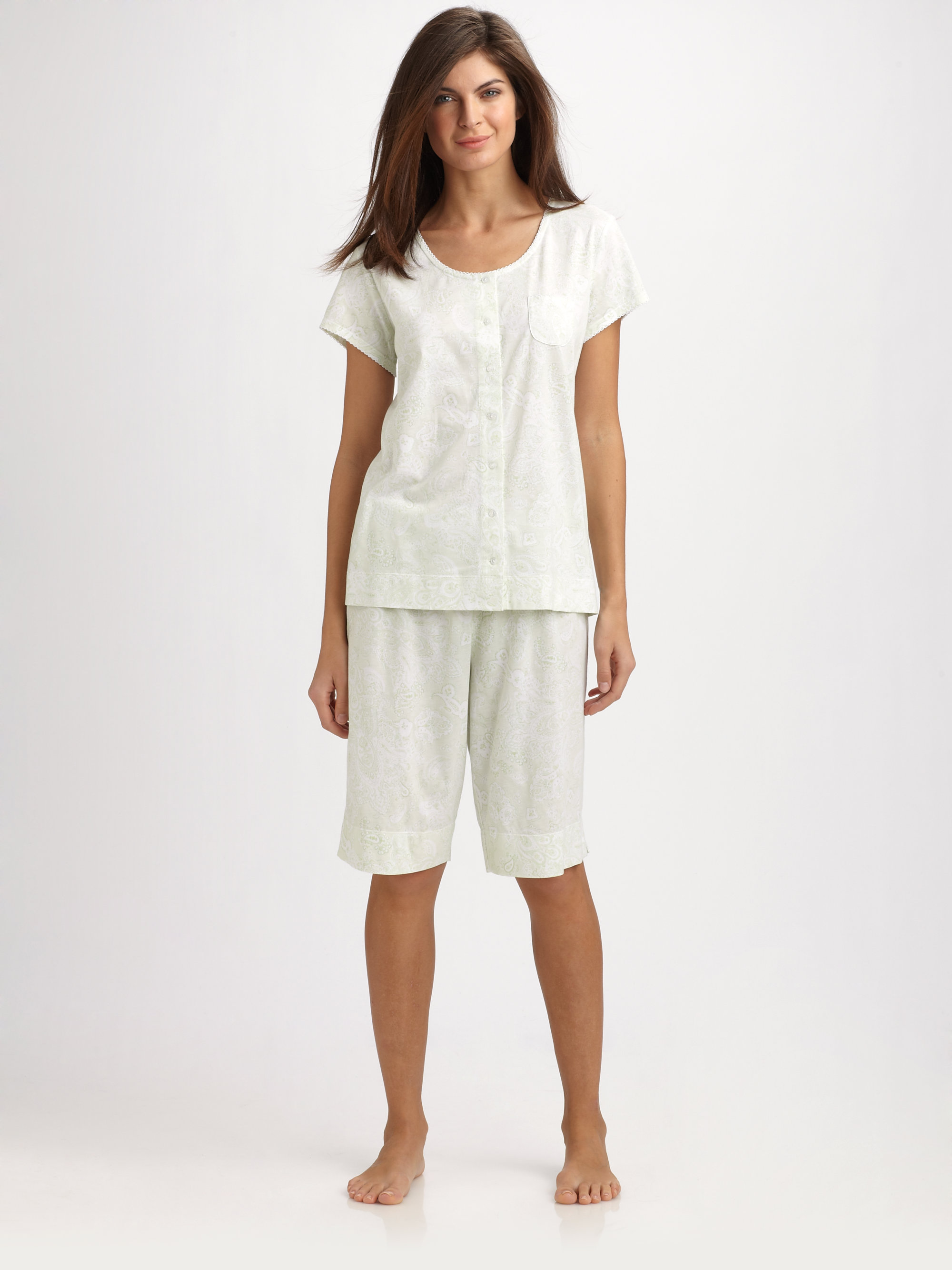 Lyst Cottonista Bermuda Pajama Set in Natural