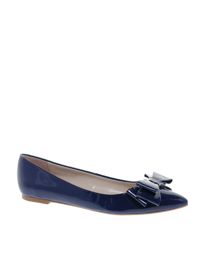 pointed toe flats with bow