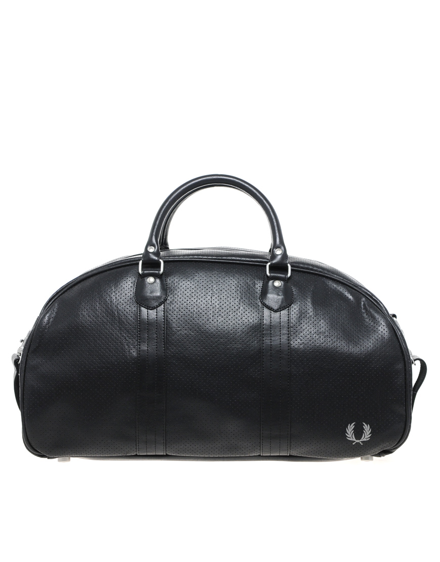 Fred Perry Perforated Holdall in Black for Men Lyst