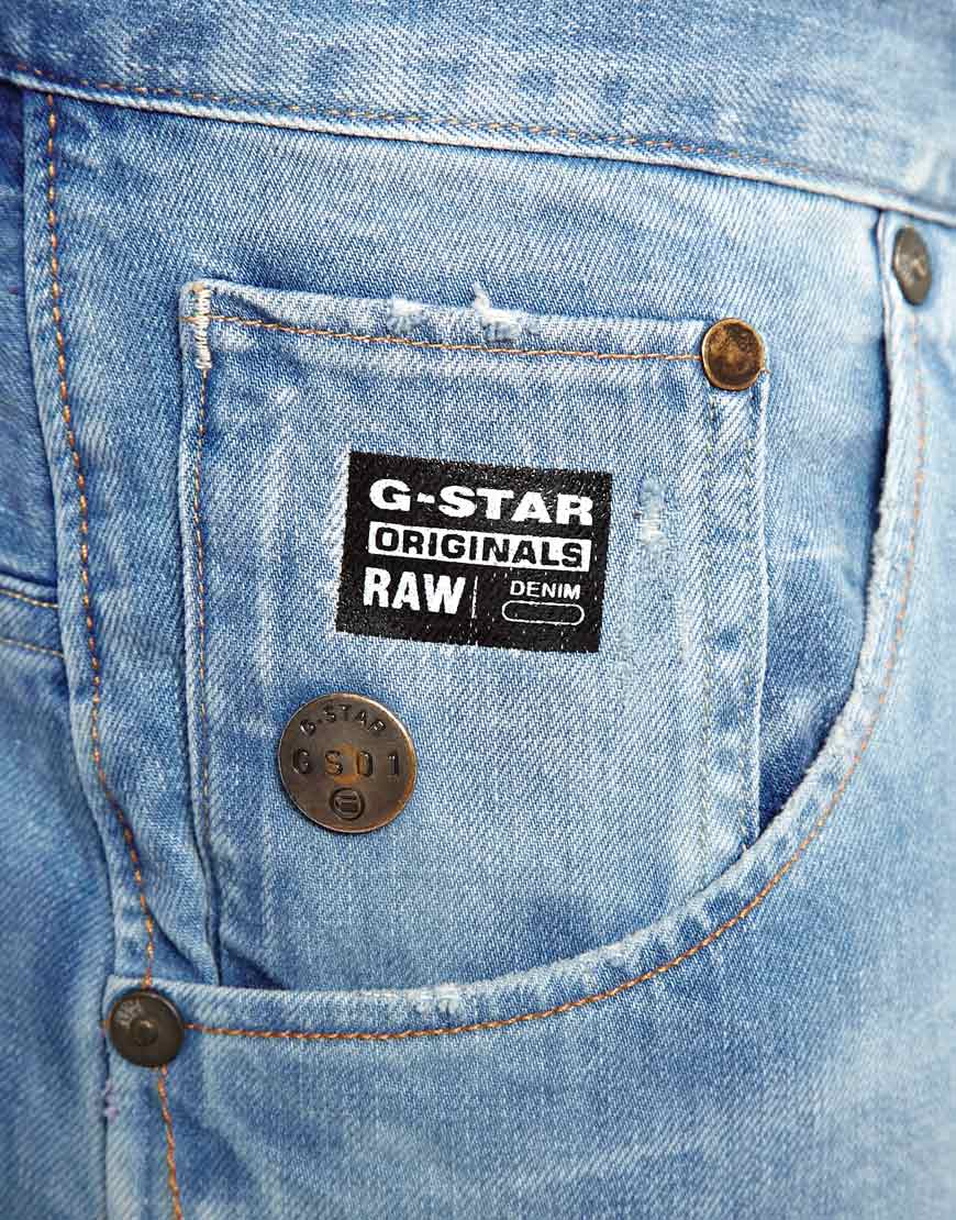 G-Star RAW Jeans Arc 3d Loose Tapered Lt Aged Destroy in Blue for 