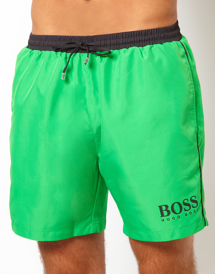 Boss Boss Black Green Starfish Swim Short in Green for Men | Lyst