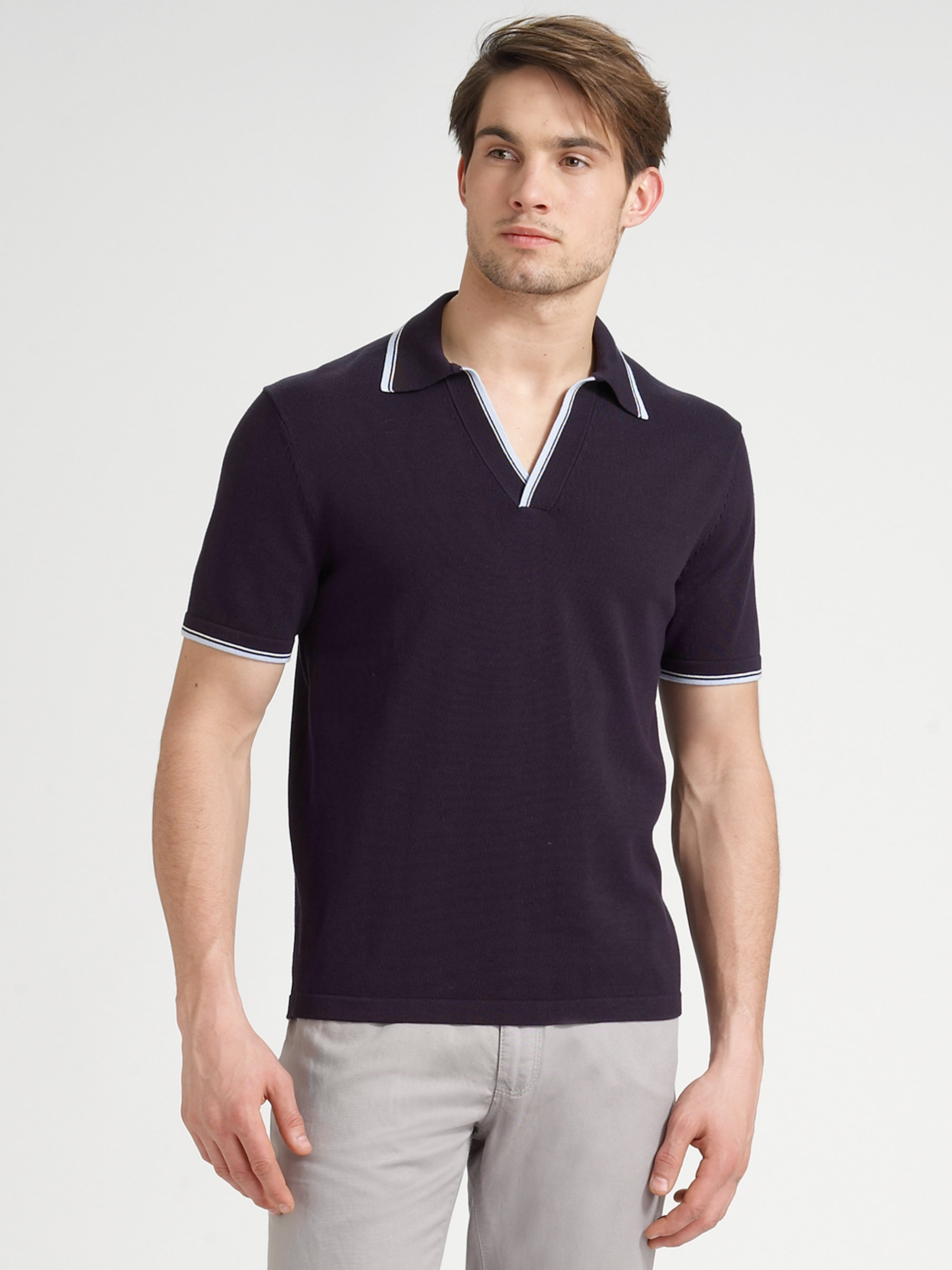 Michael Kors Tipped Polo in Blue for Men (navy) | Lyst