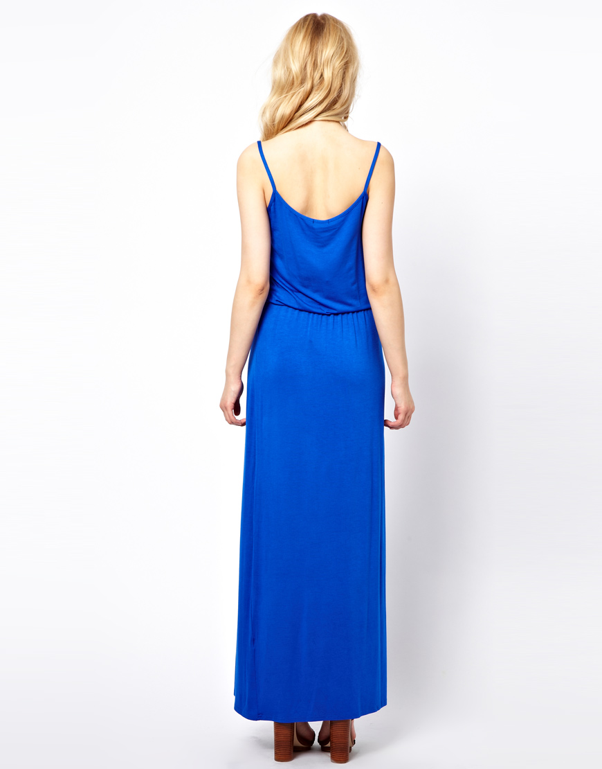river island navy maxi dress