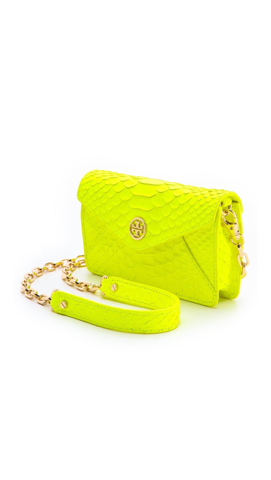 Tory Burch Neon Snake Cross Body Bag in Yellow Lyst