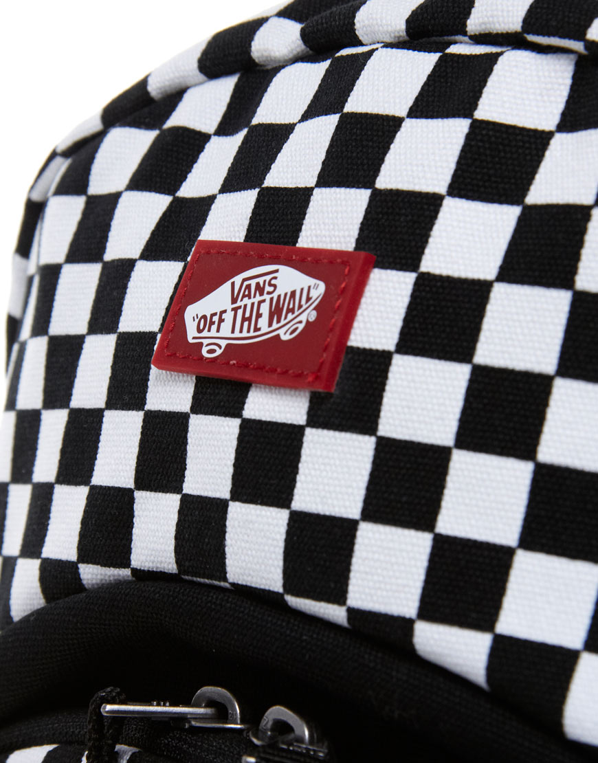 vans checkerboard van doren backpack white/black