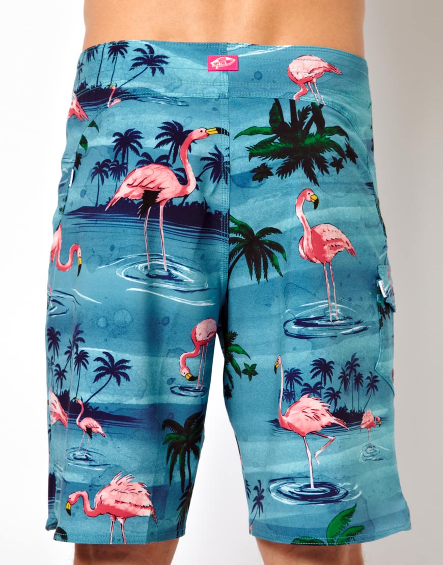 Vans Flamingo Boardshorts in Blue for Men - Lyst