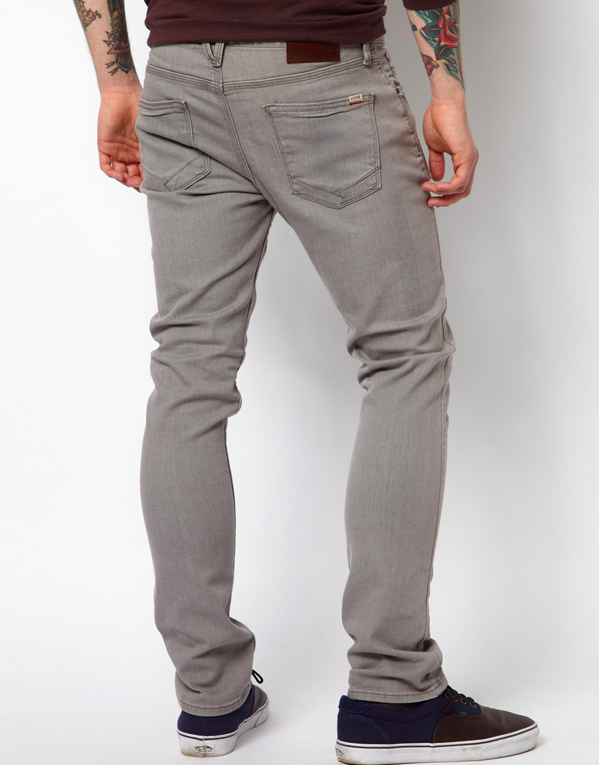 Implacable tablero Árbol genealógico Vans Jeans V76 Skinny Fit Grey Washed in Gray for Men | Lyst