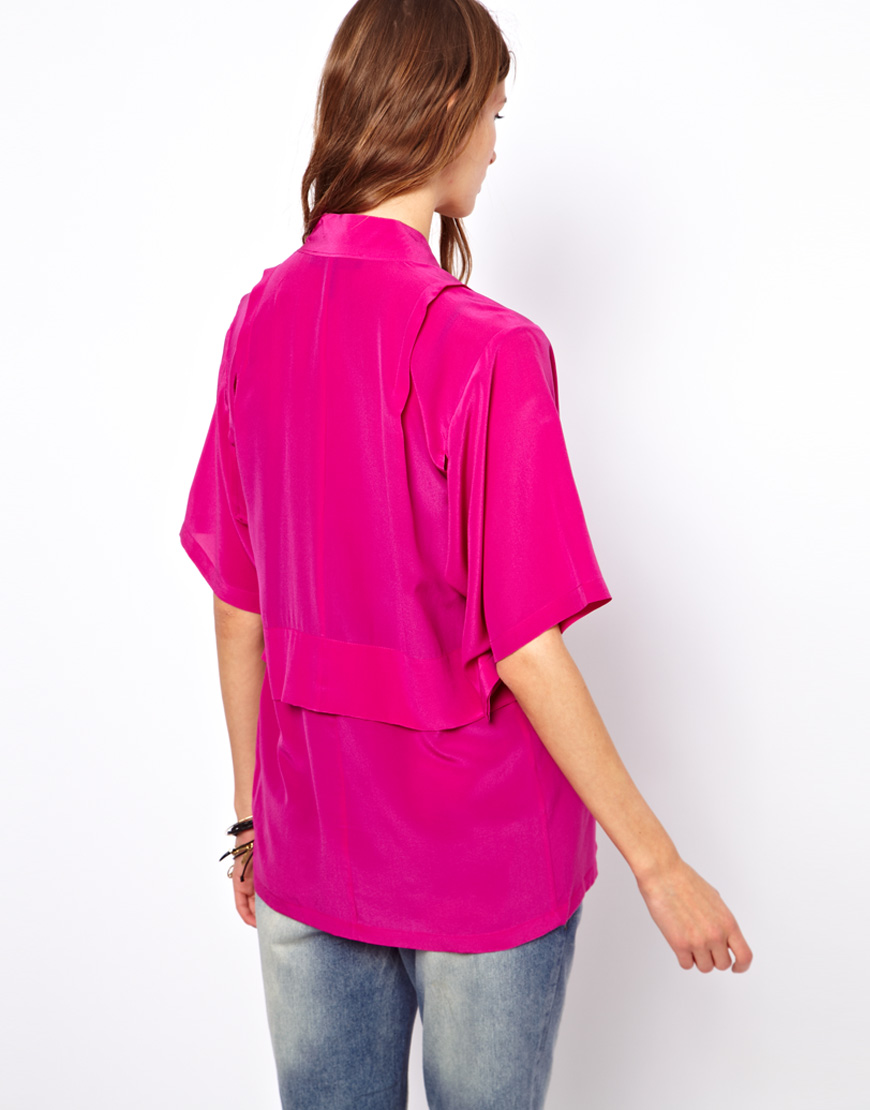 Lyst Winter Kate Silk Kiri Kimono Jacket in Pink
