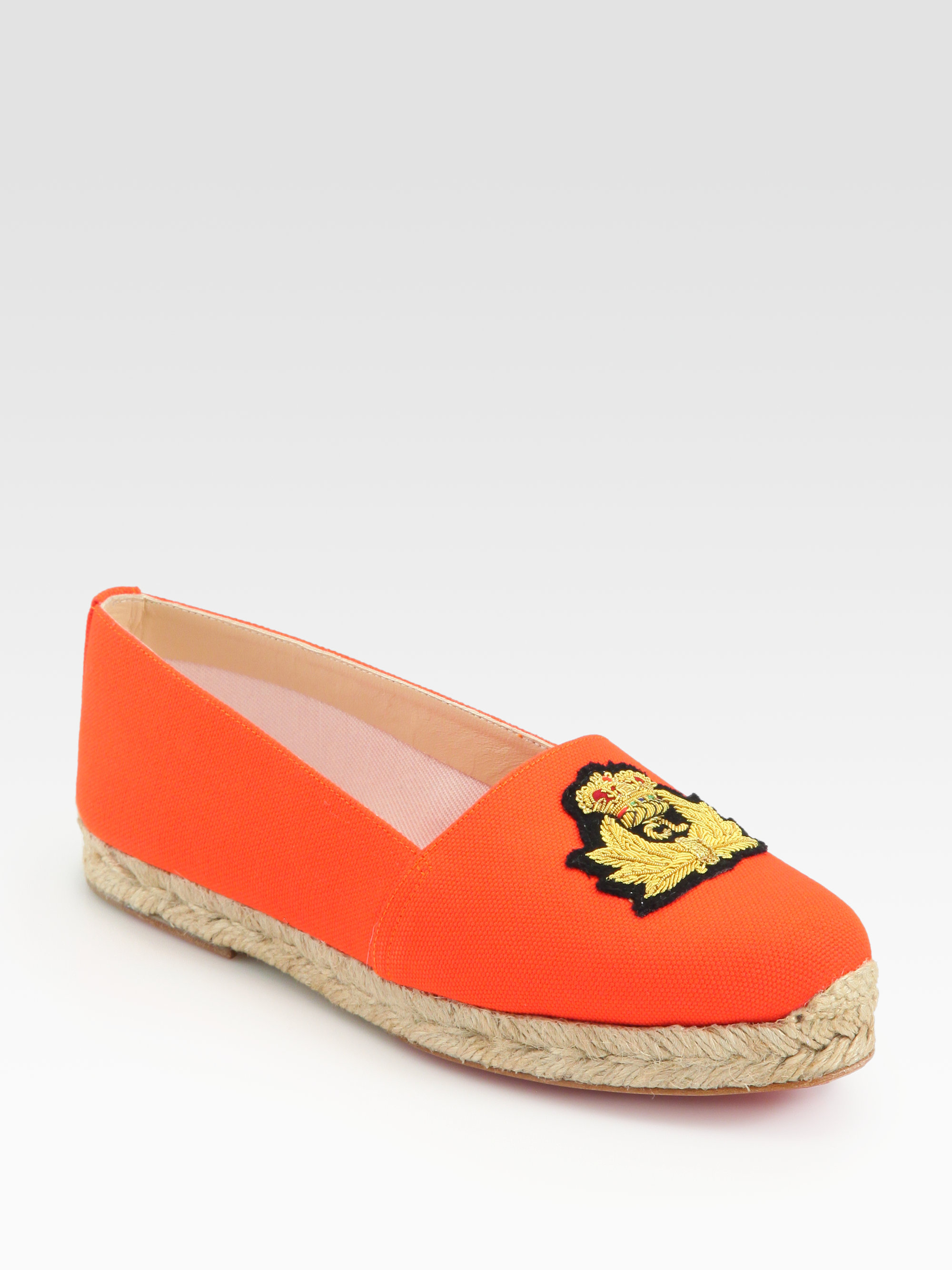 Christian Louboutin Galia Canvas in Orange - Lyst