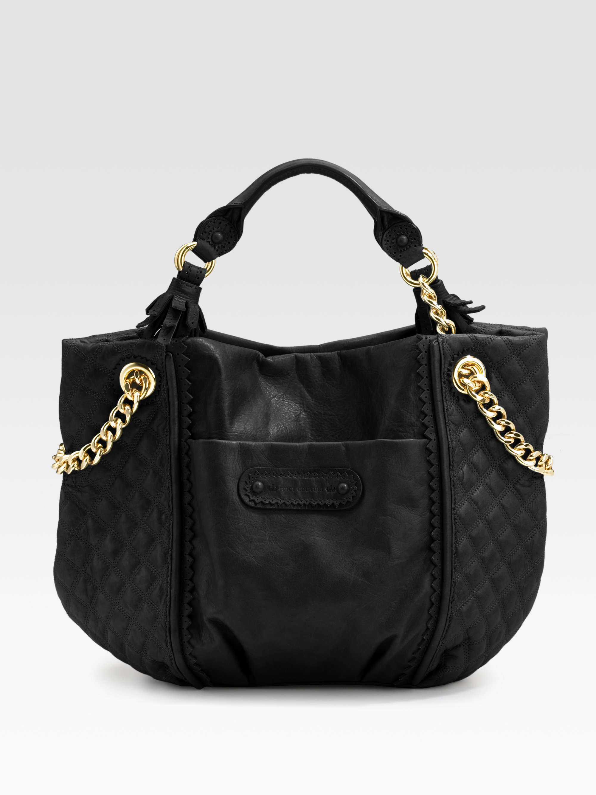 Juicy Couture Leather Purse Best Image Ccdbb Org Lyst Juicy Couture Brogue Leather Ss Tote Bag In Black