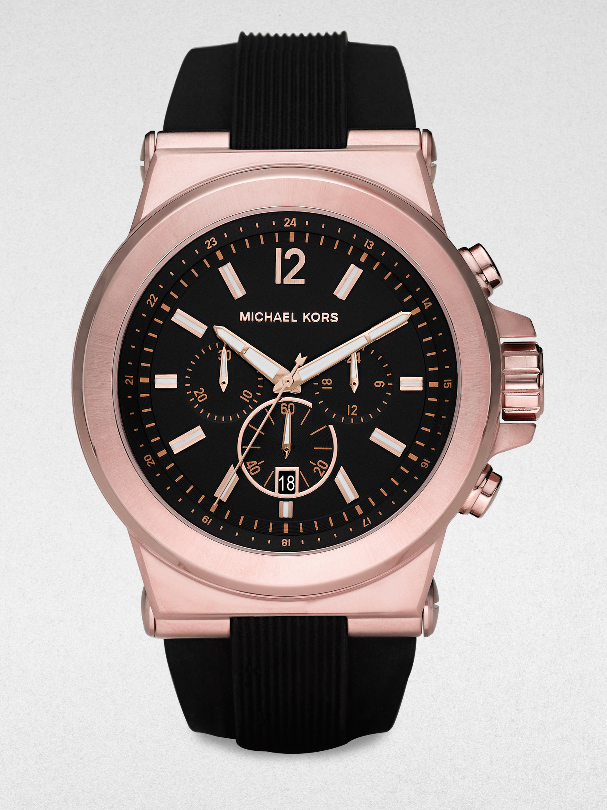 michael kors black stainless steel watch