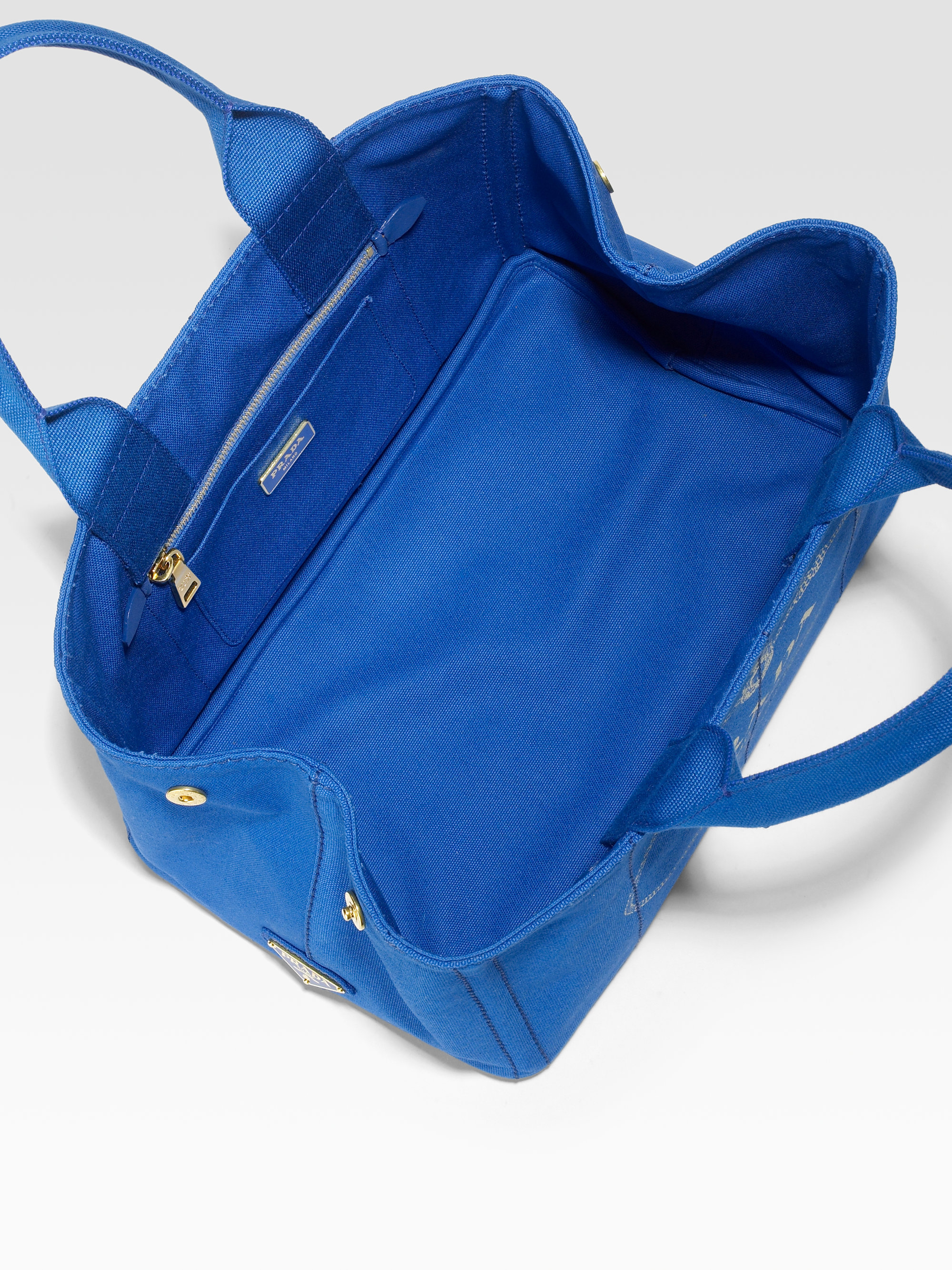 prada blue cloth backpack  