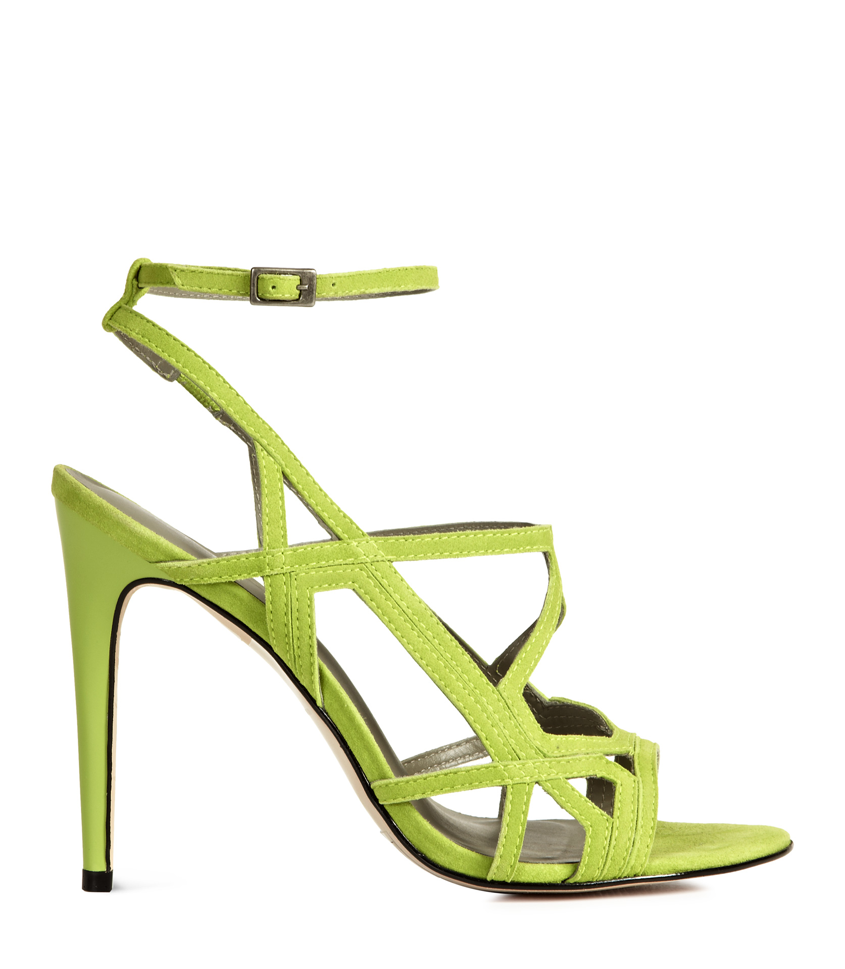 Reiss Grazia Geometric High Sandals in Lime (Green) - Lyst