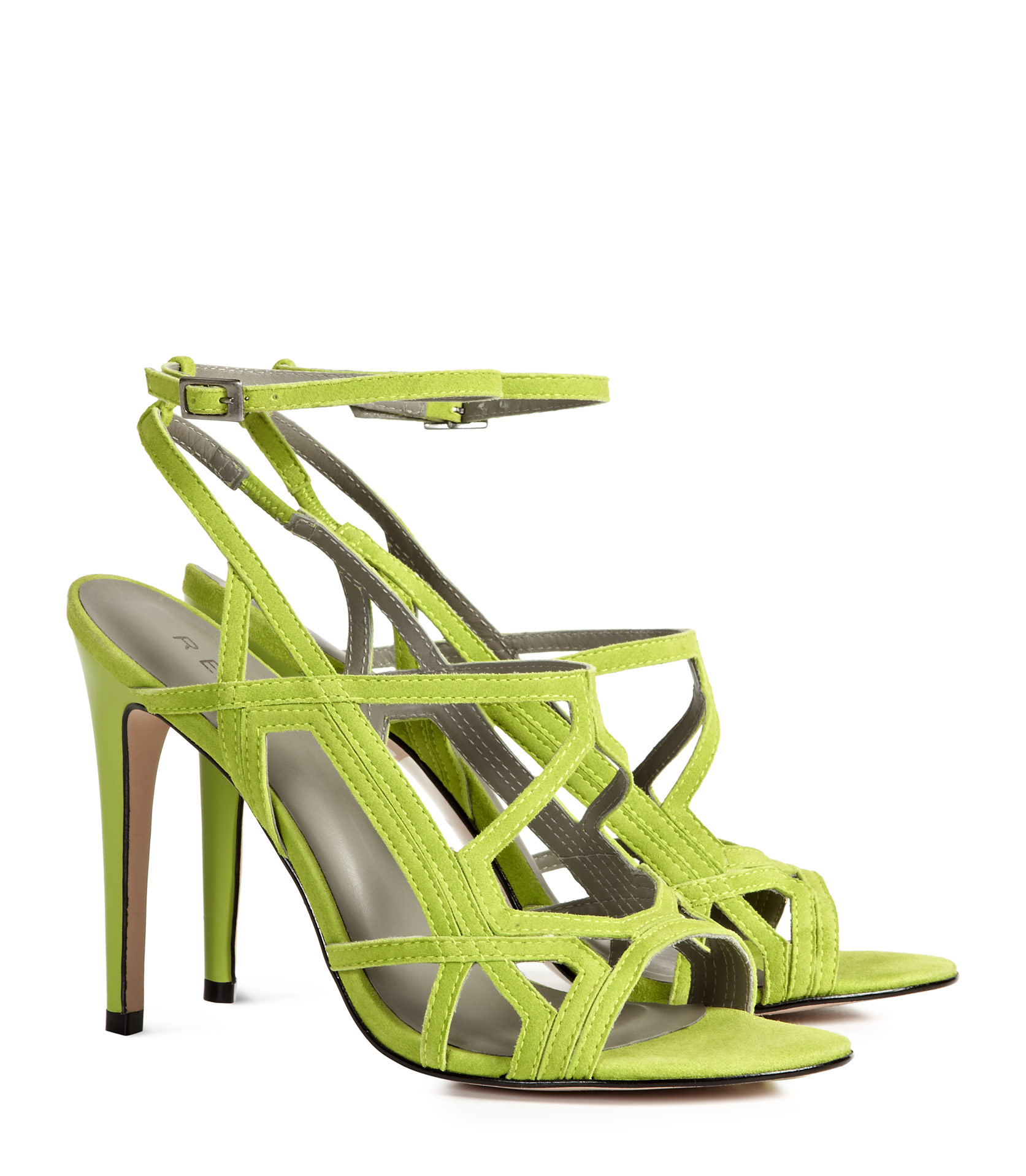 lime green wide fit sandals
