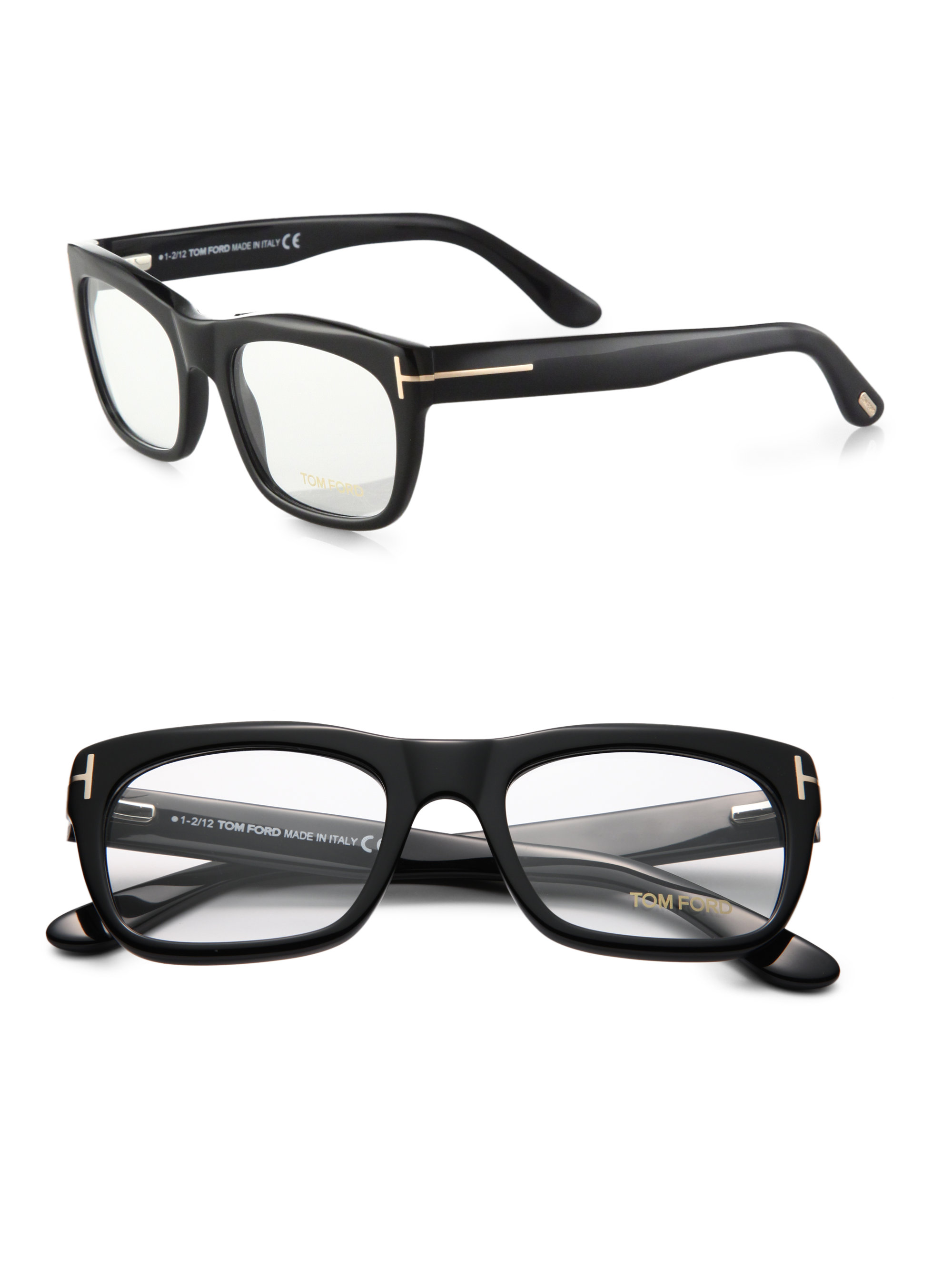 Tom Ford Shiny Optical Frames in Black for Men | Lyst