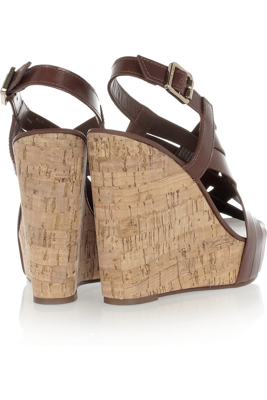 Tory Burch Ace Wedge Sandals in Brown - Lyst