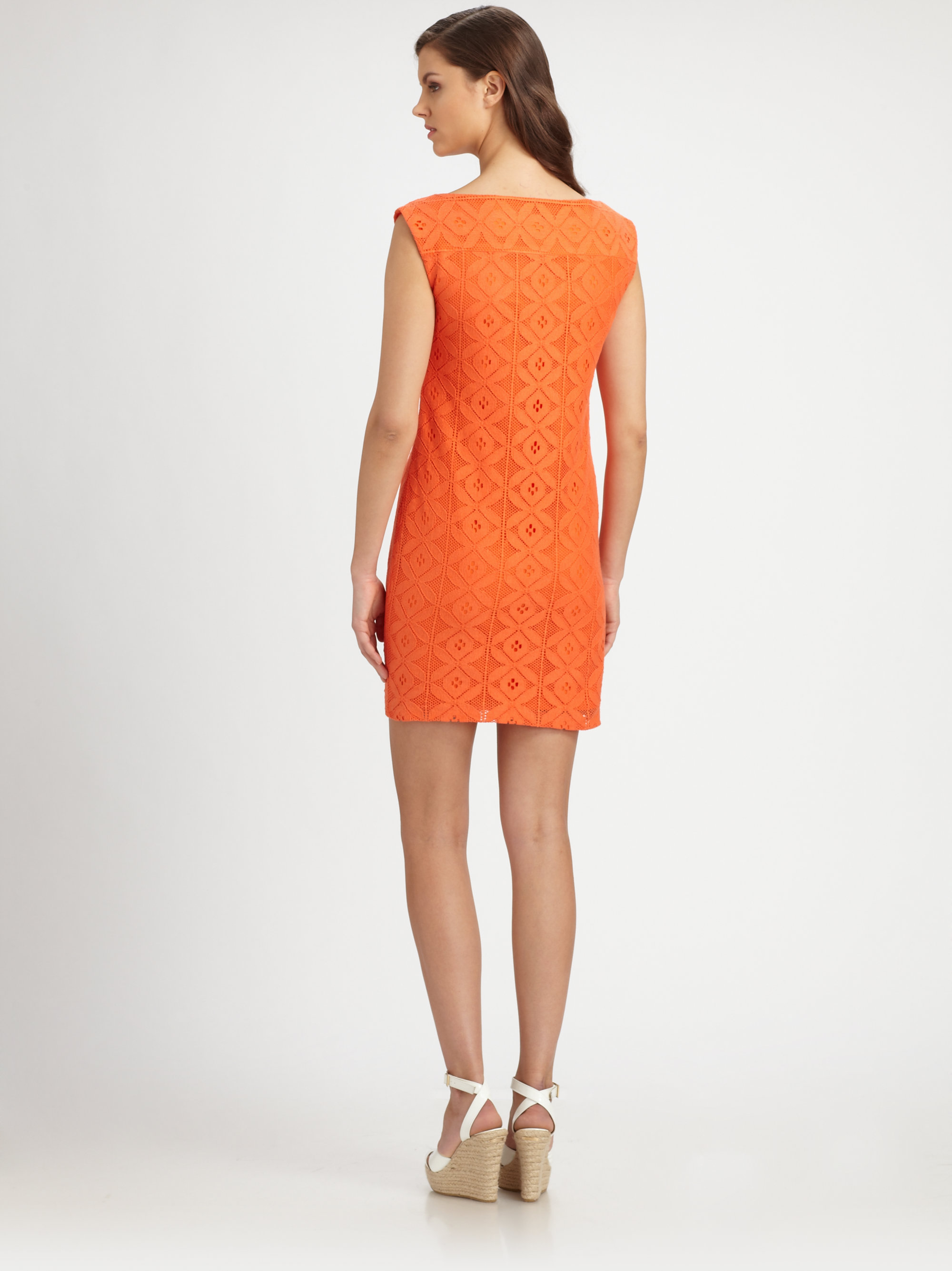 trina turk orange dress