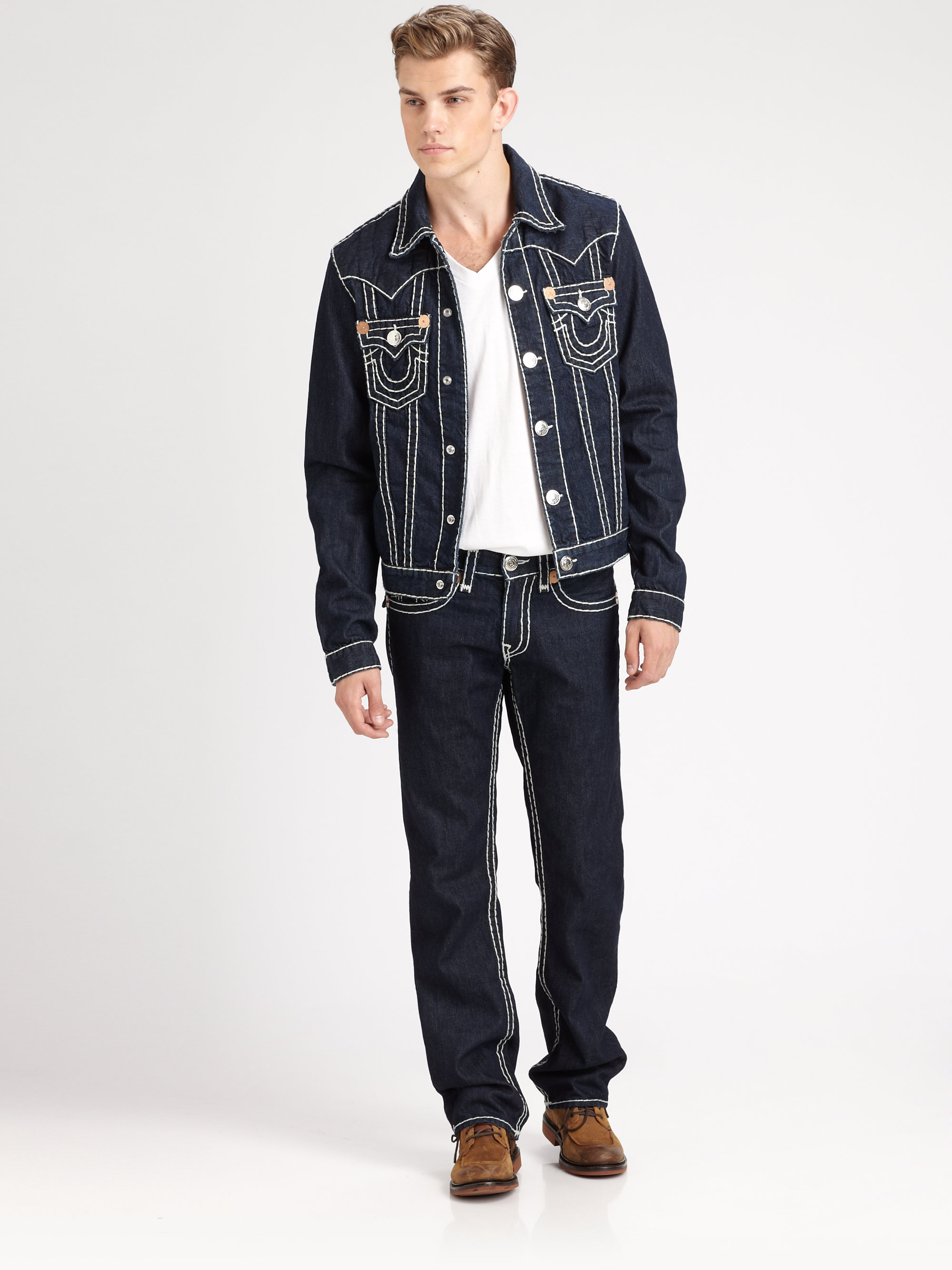 True Religion Ricky Supert Jeans in Black for Men | Lyst