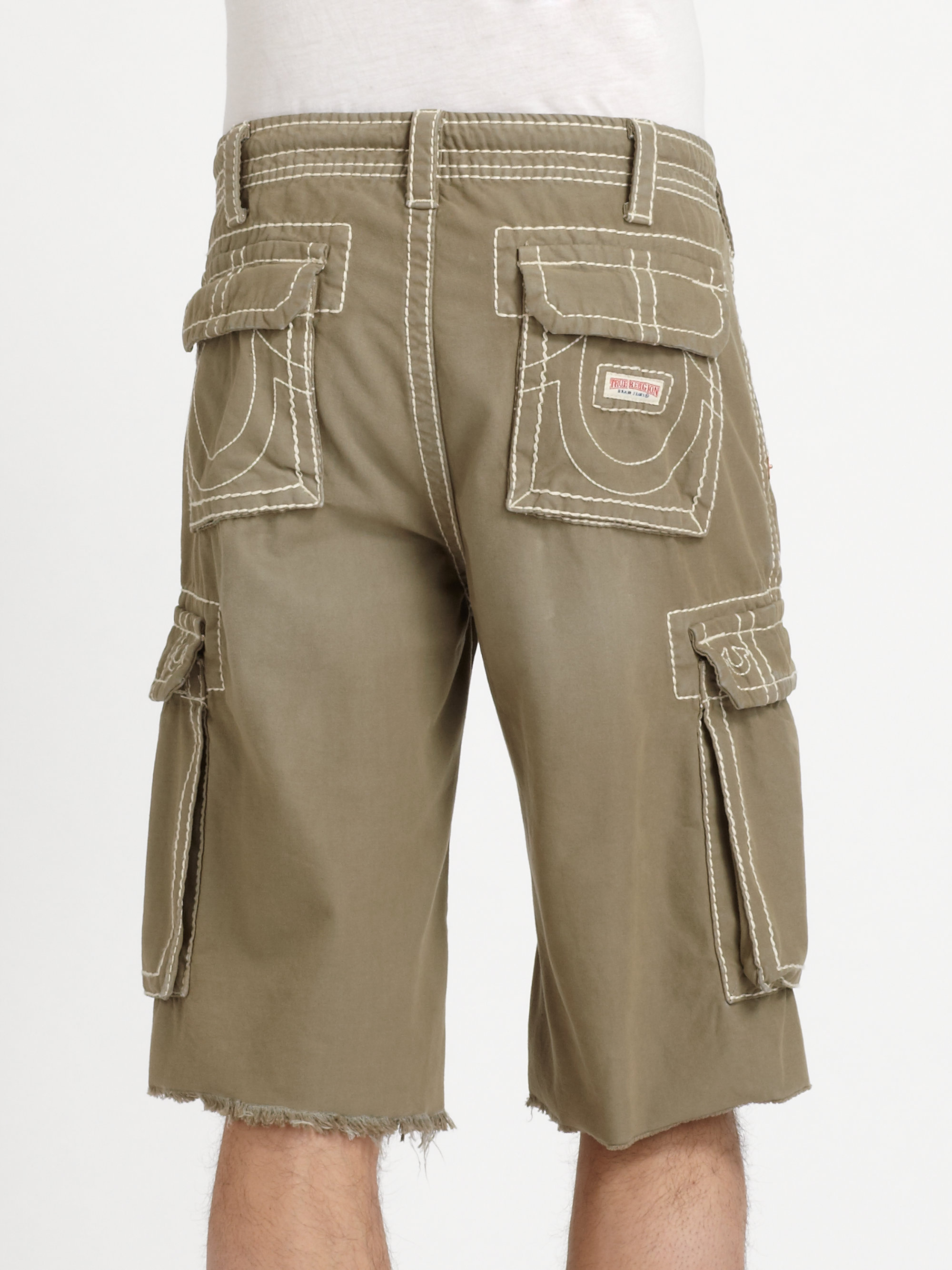 True Religion Isaac Cargo Shorts in Green for Men Lyst