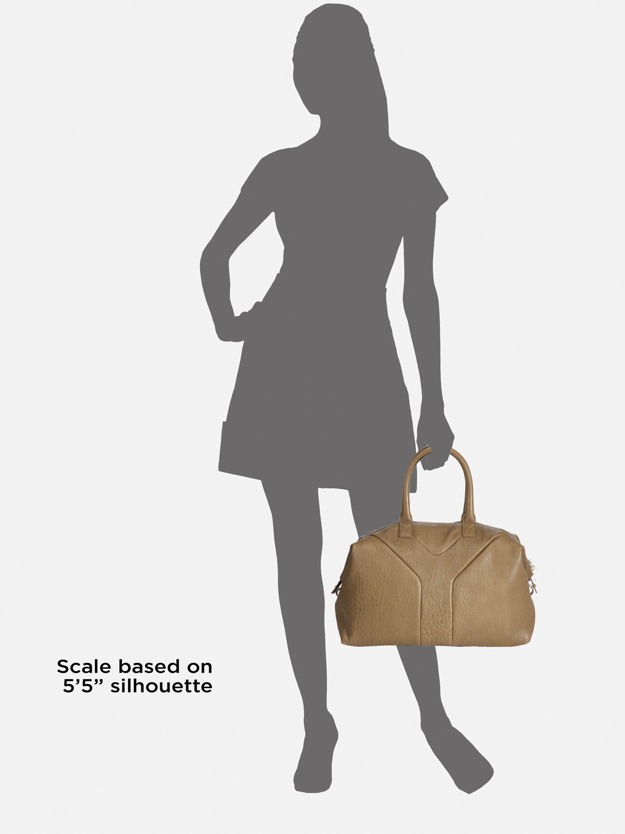 Saint laurent Easy Medium Leather Tote in Gold (khaki) | Lyst