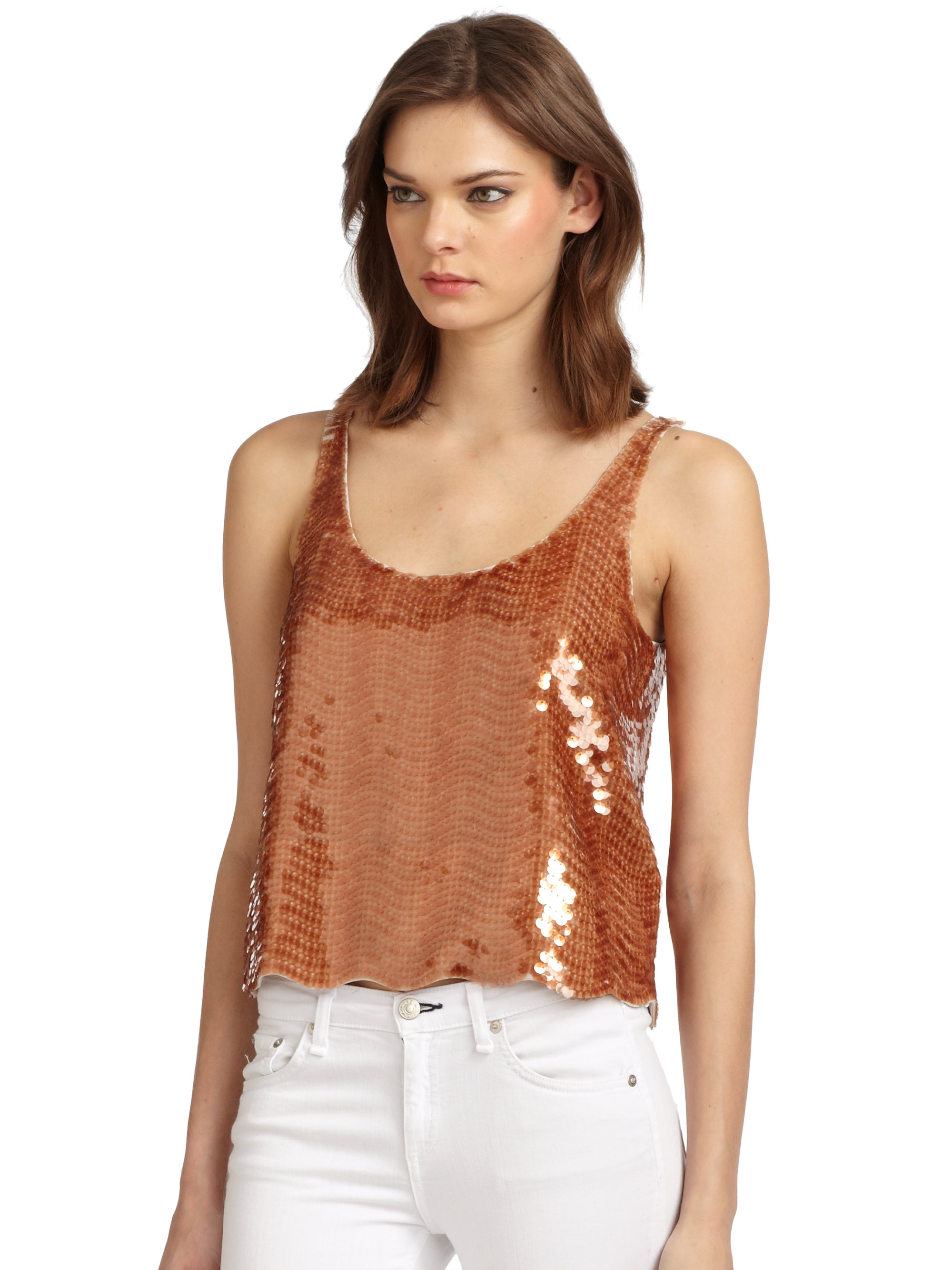bcbg sequin top