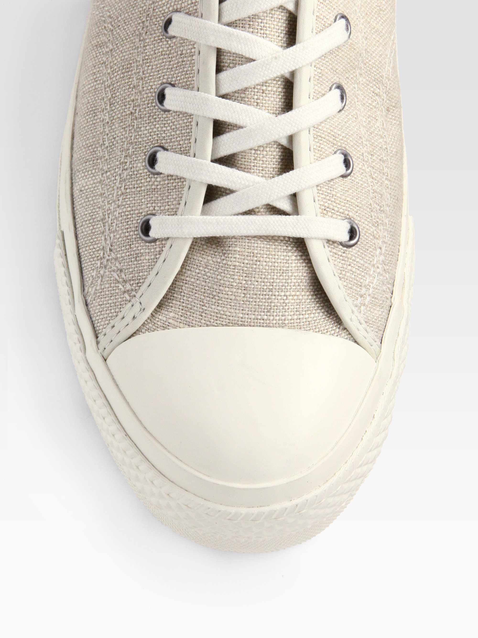 Converse Chuck Taylor Linen Oxfordswhite in Natural for Men - Lyst