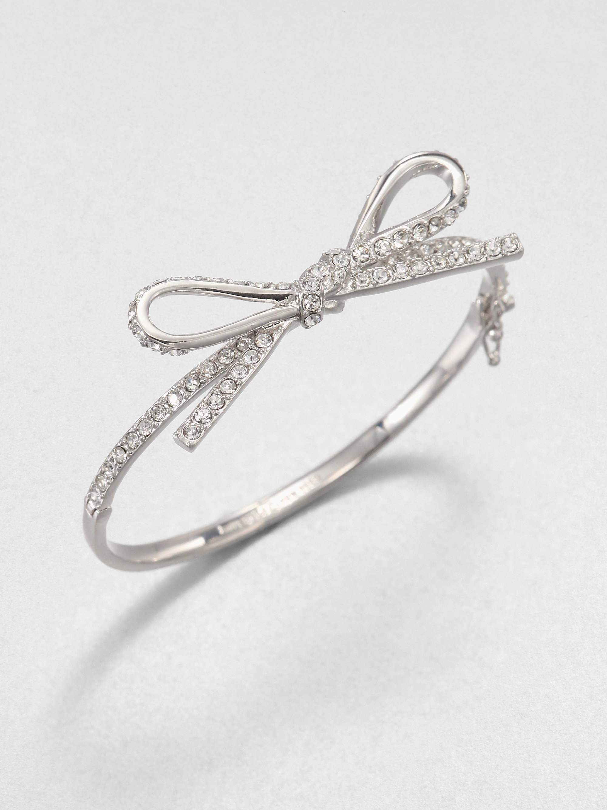 Kate Spade Sparkle Bow Bracelet in Silver (Metallic) - Lyst